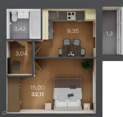 Фото квартиры в ЖК Домашний