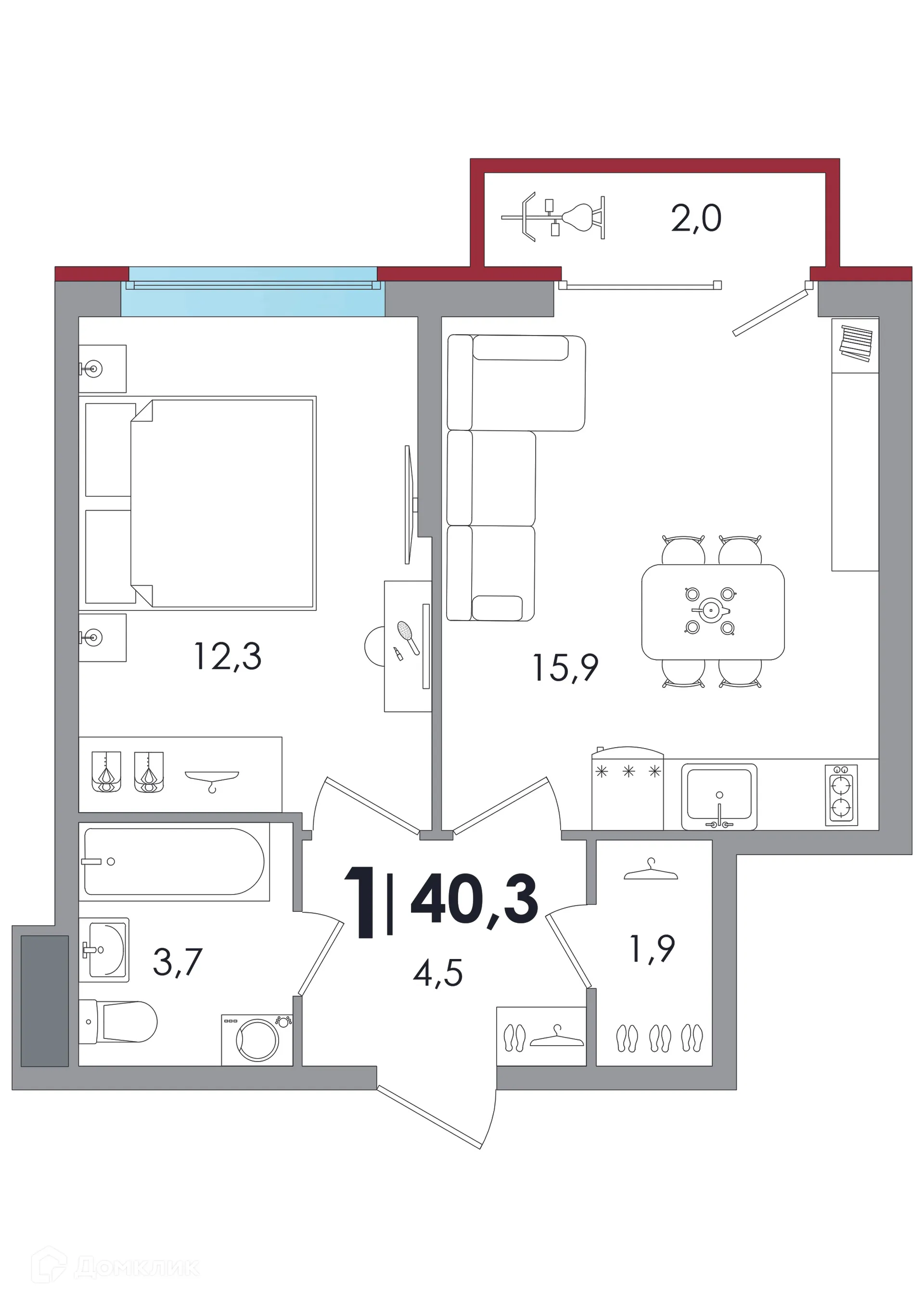 Фото квартиры в ЖК Южный