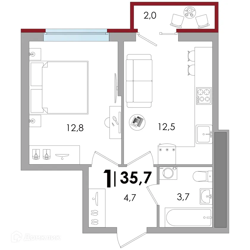Фото квартиры в ЖК Южный