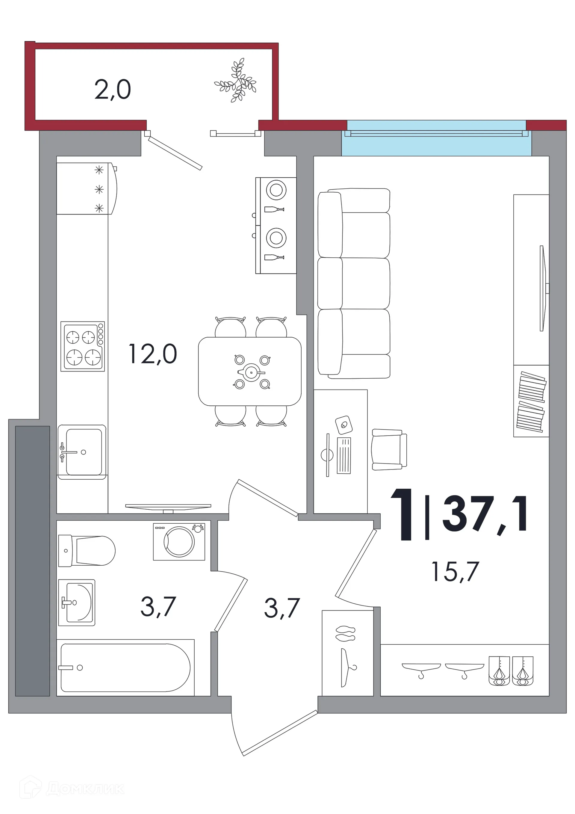 Фото квартиры в ЖК Южный