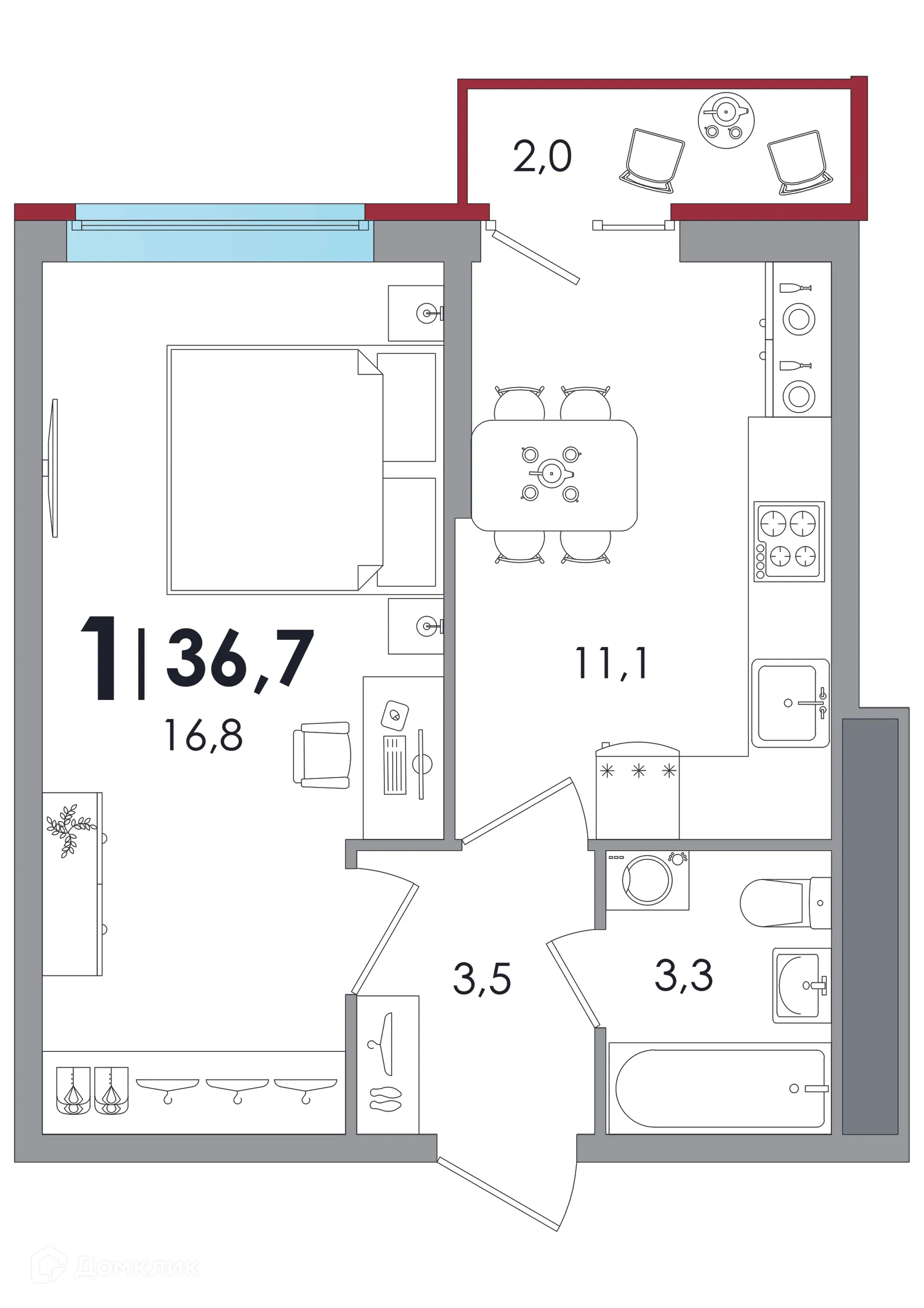 Фото квартиры в ЖК Южный