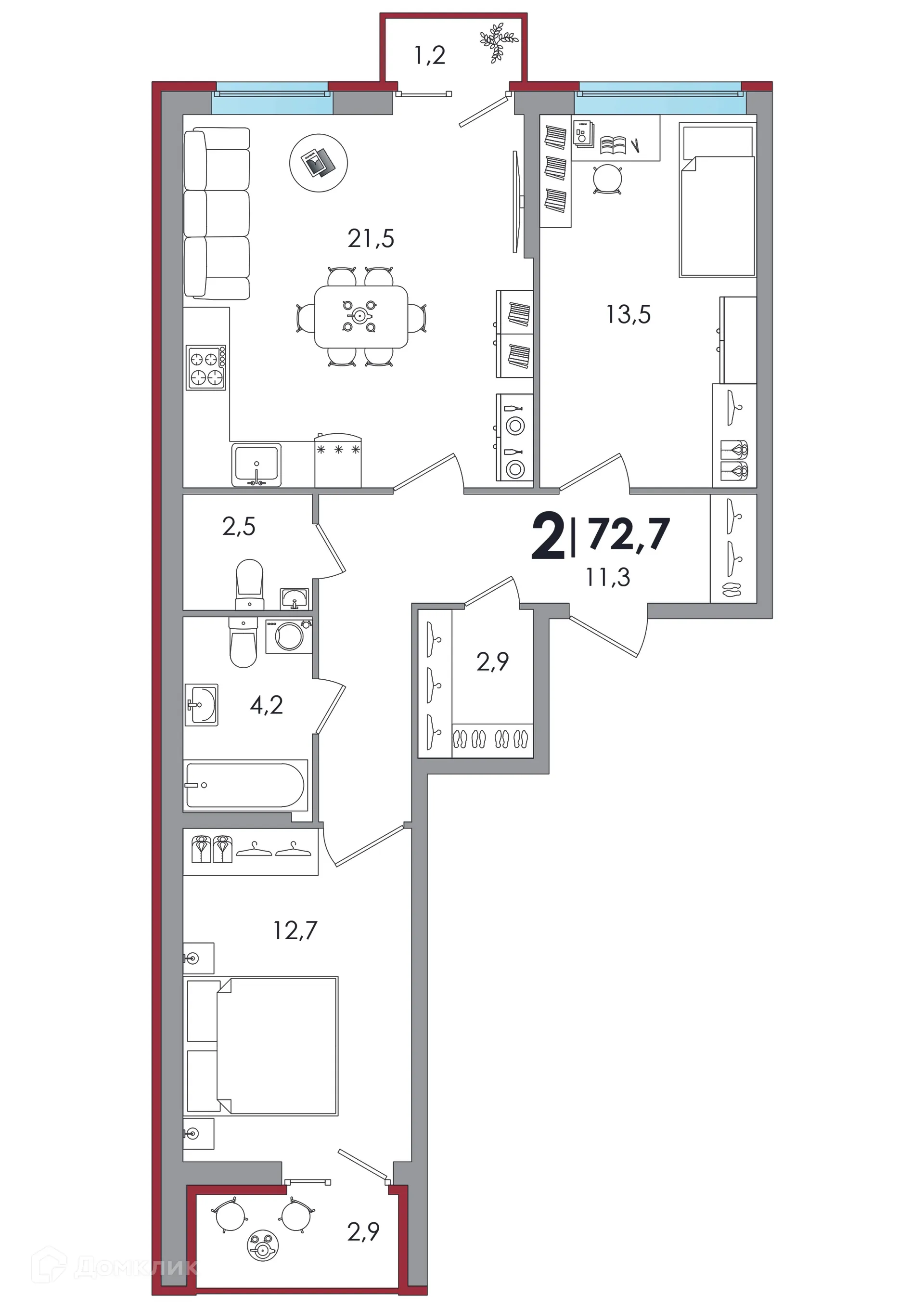 Фото квартиры в ЖК Южный