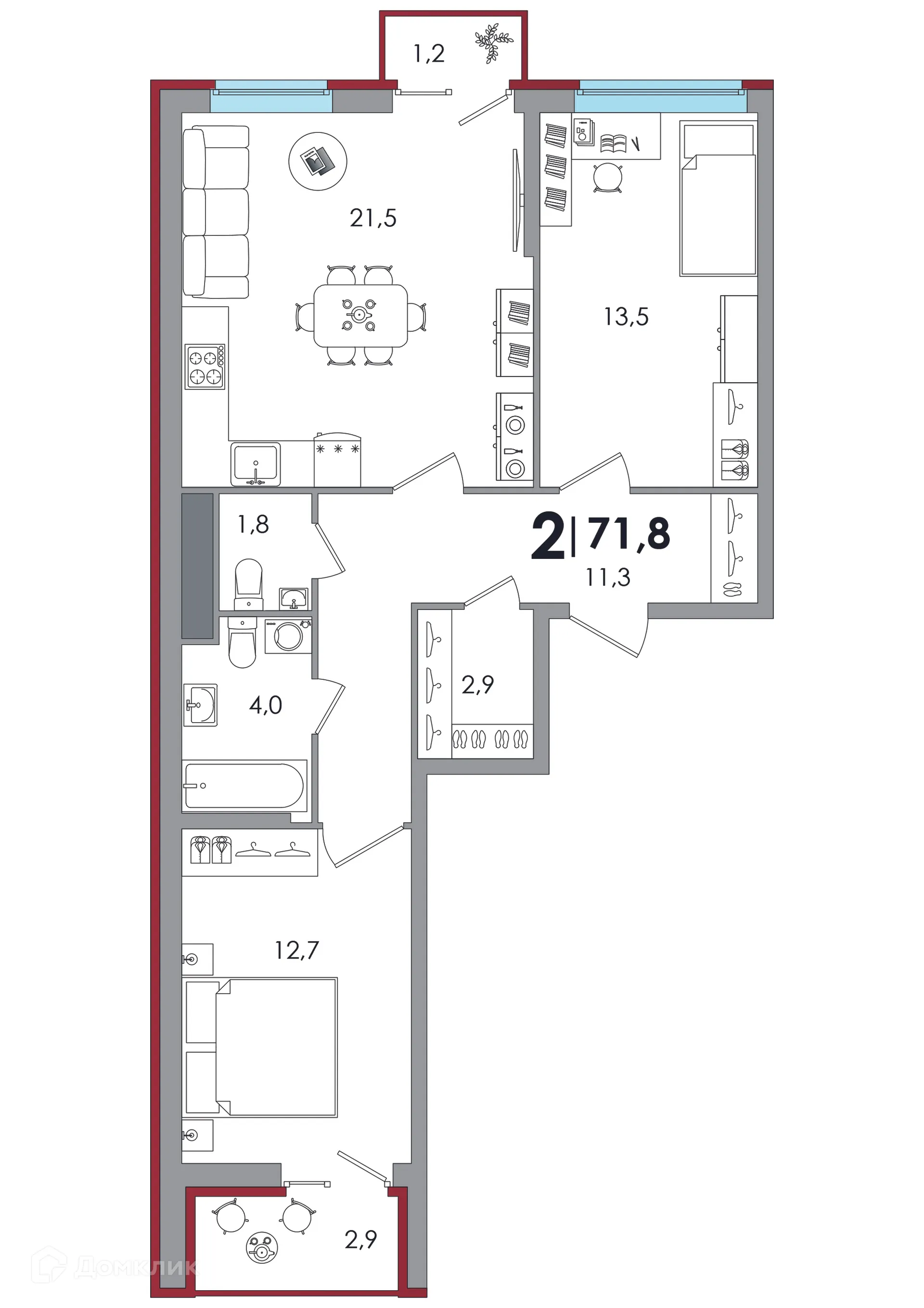 Фото квартиры в ЖК Южный