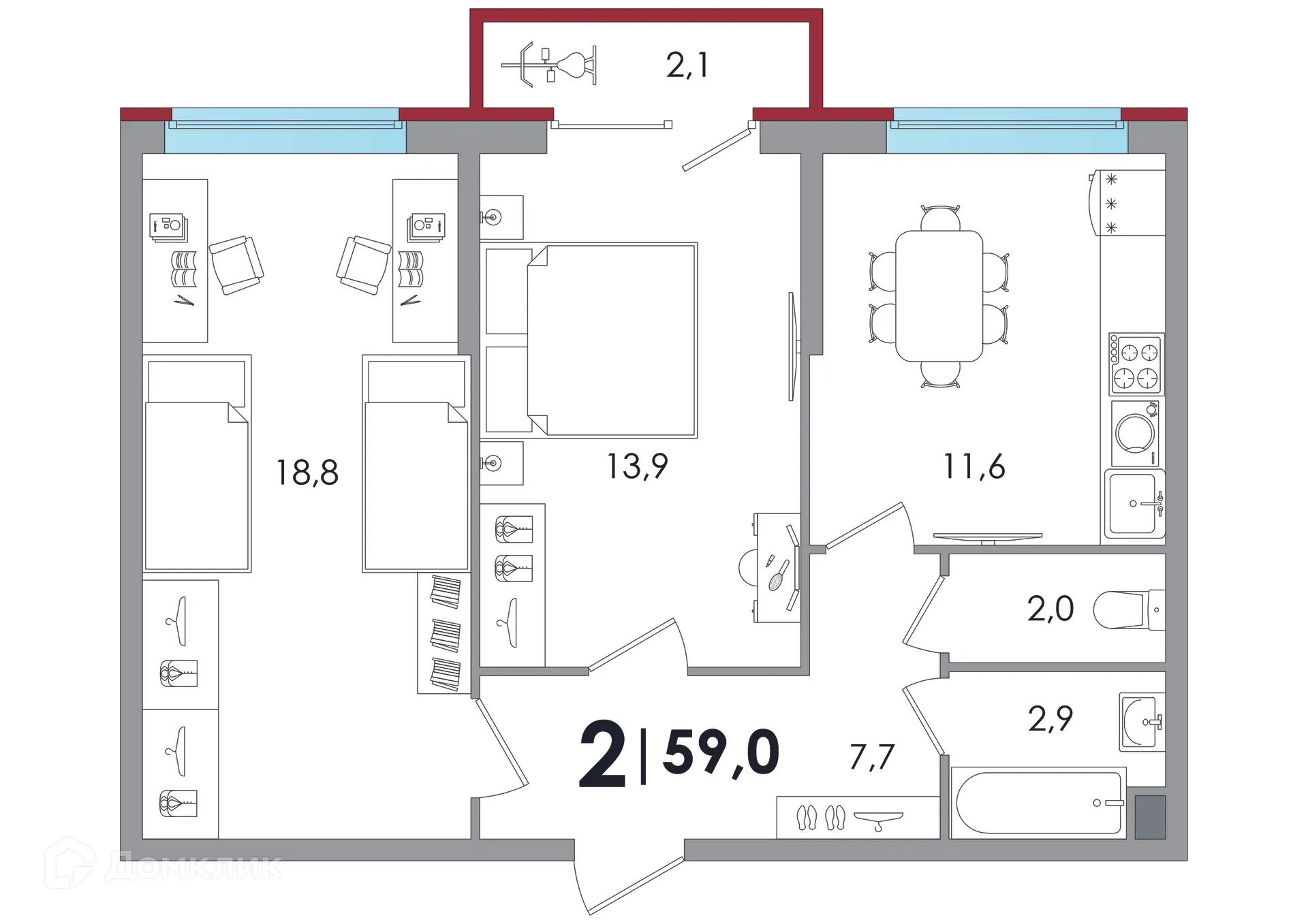 Фото квартиры в ЖК Южный