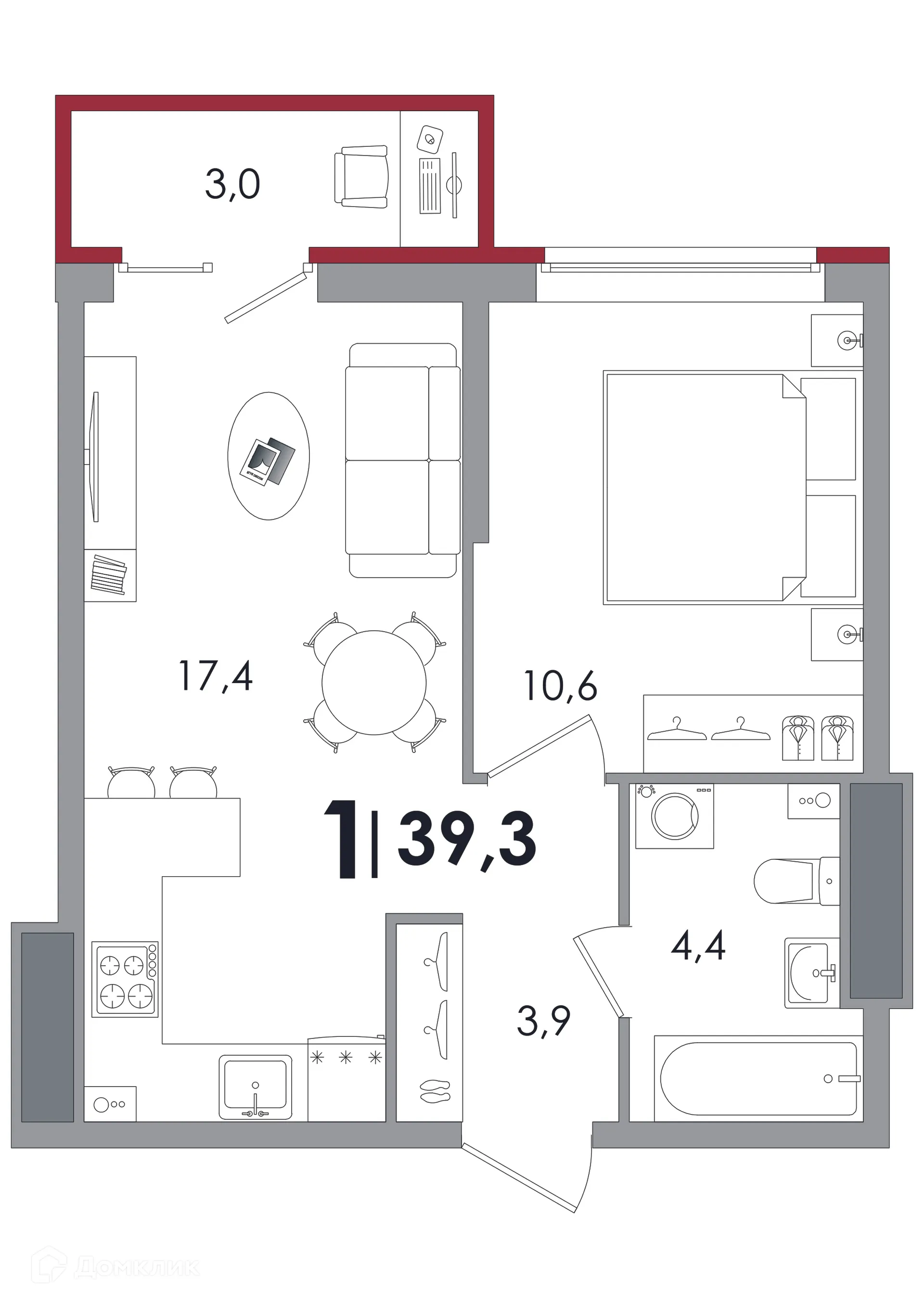 Фото квартиры в ЖК Южный