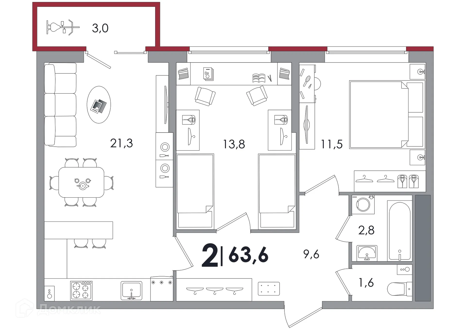 Фото квартиры в ЖК Южный