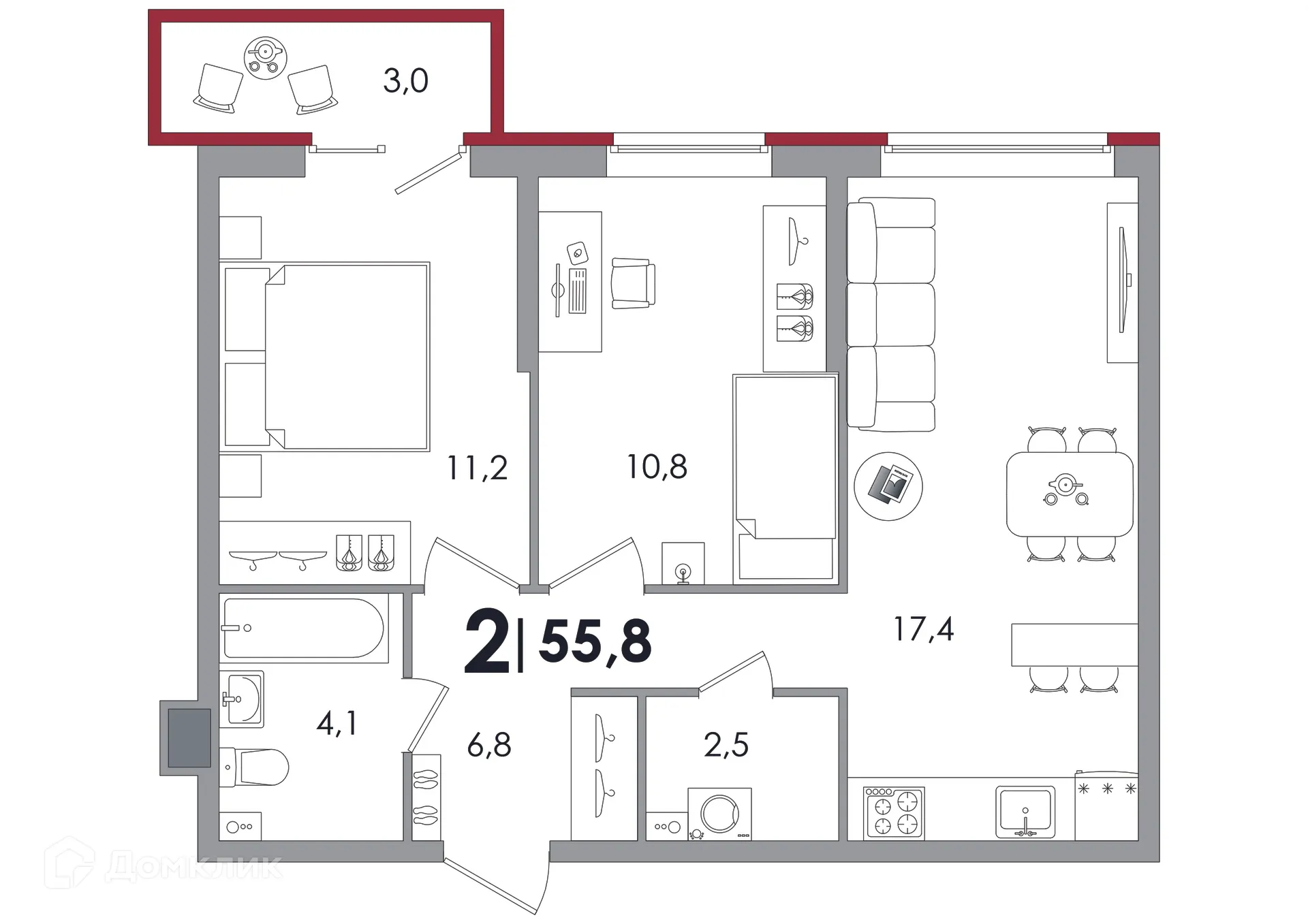 Фото квартиры в ЖК Южный