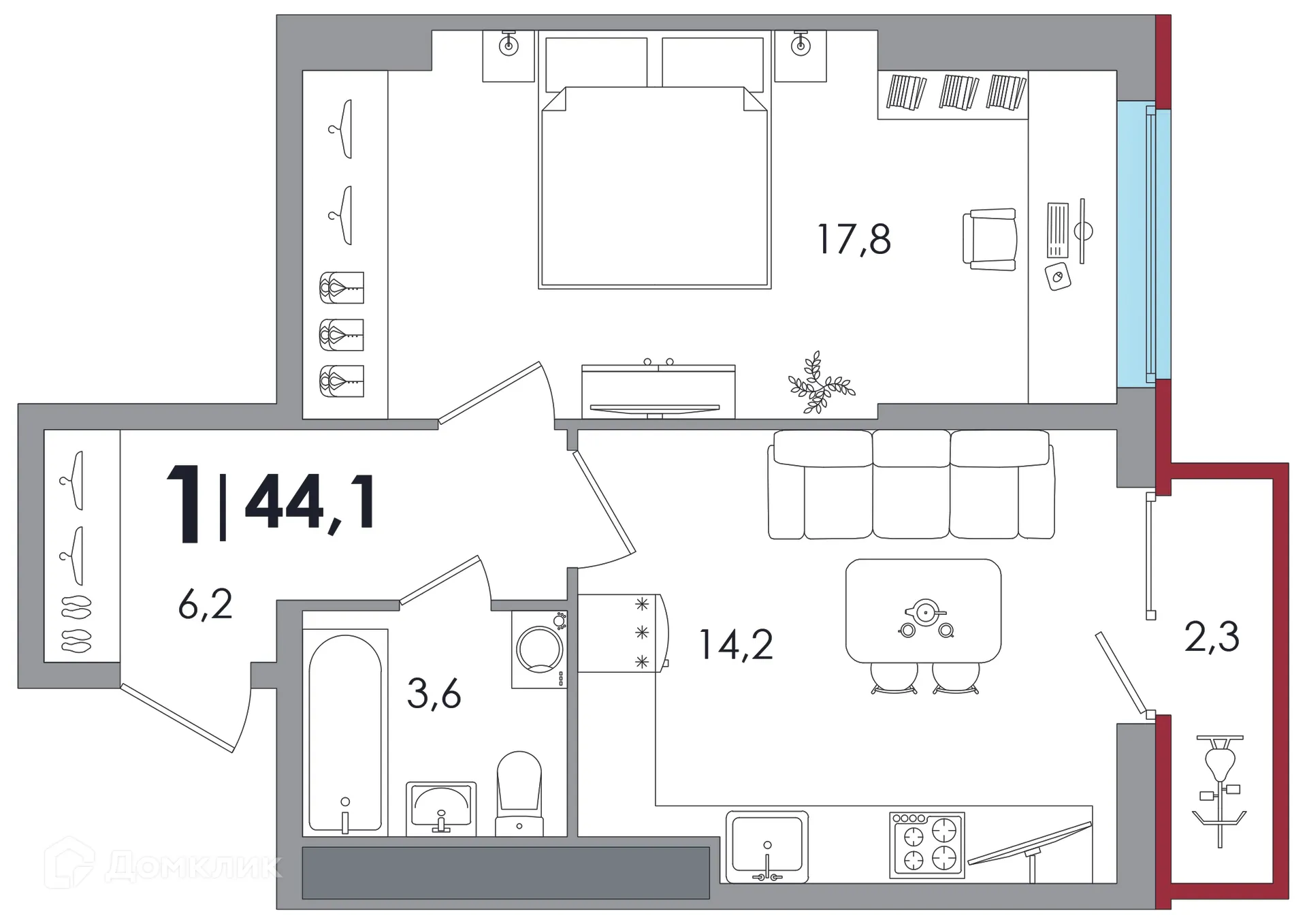 Фото квартиры в ЖК Южный