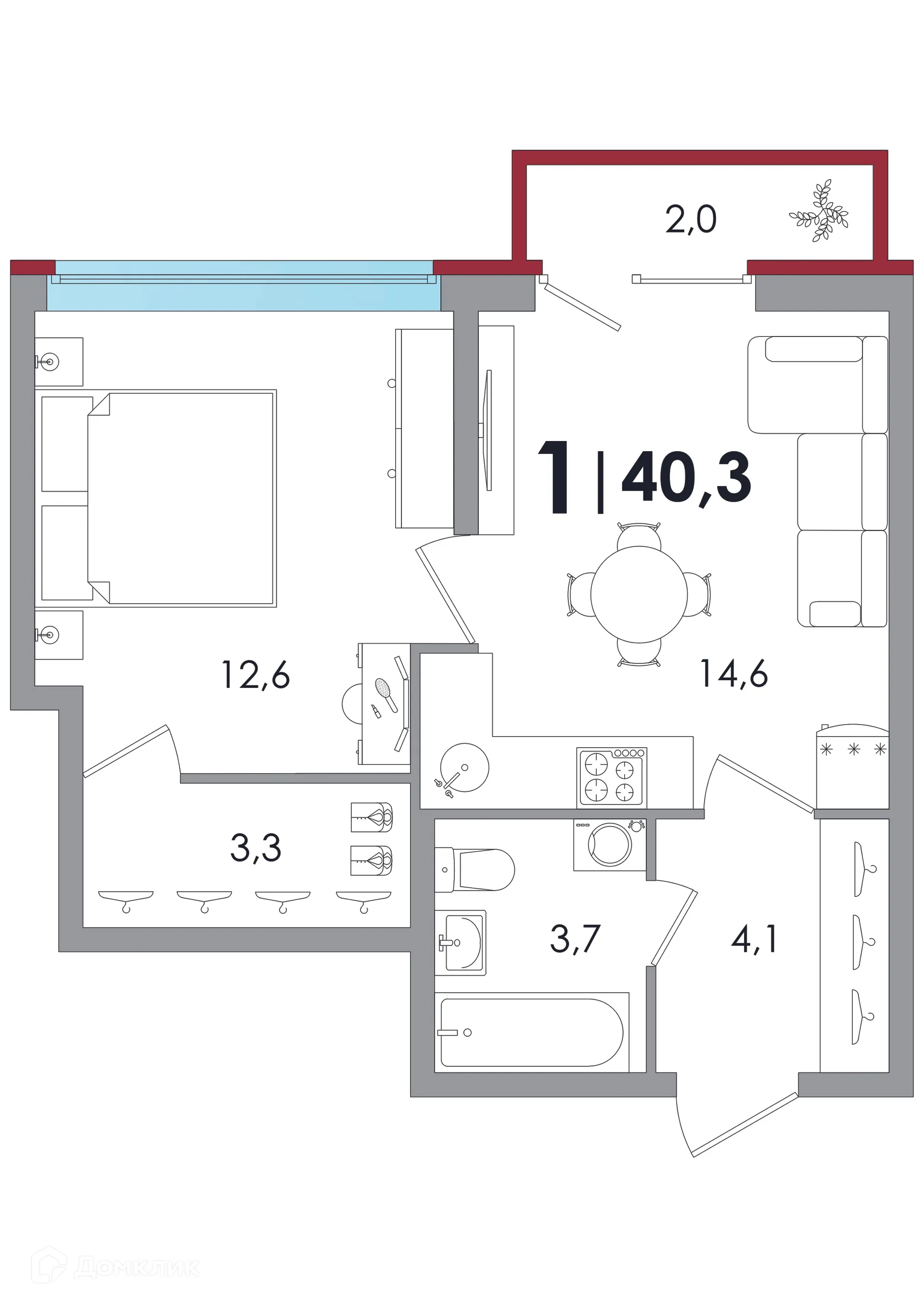 Фото квартиры в ЖК Южный