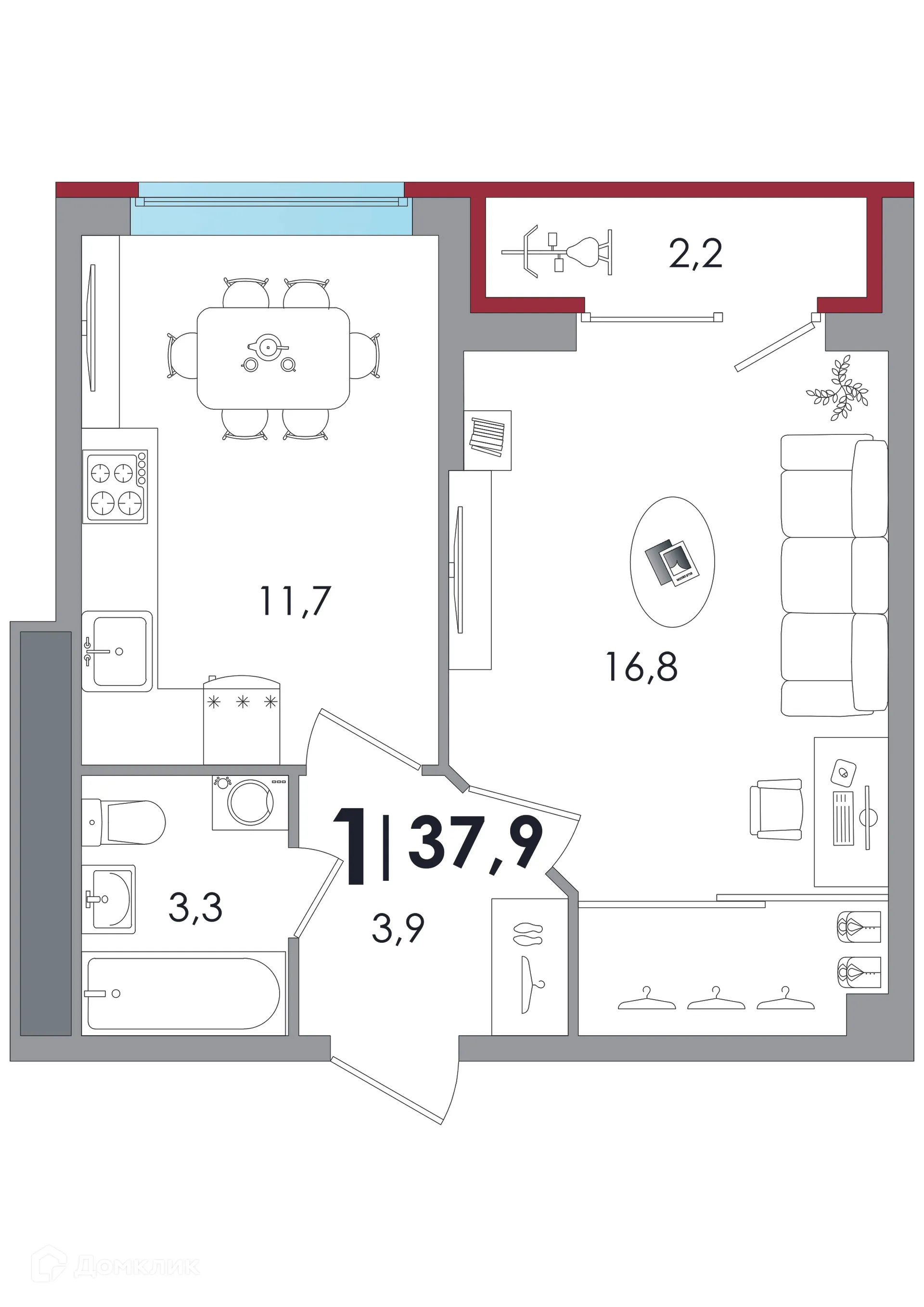 Фото квартиры в ЖК Южный