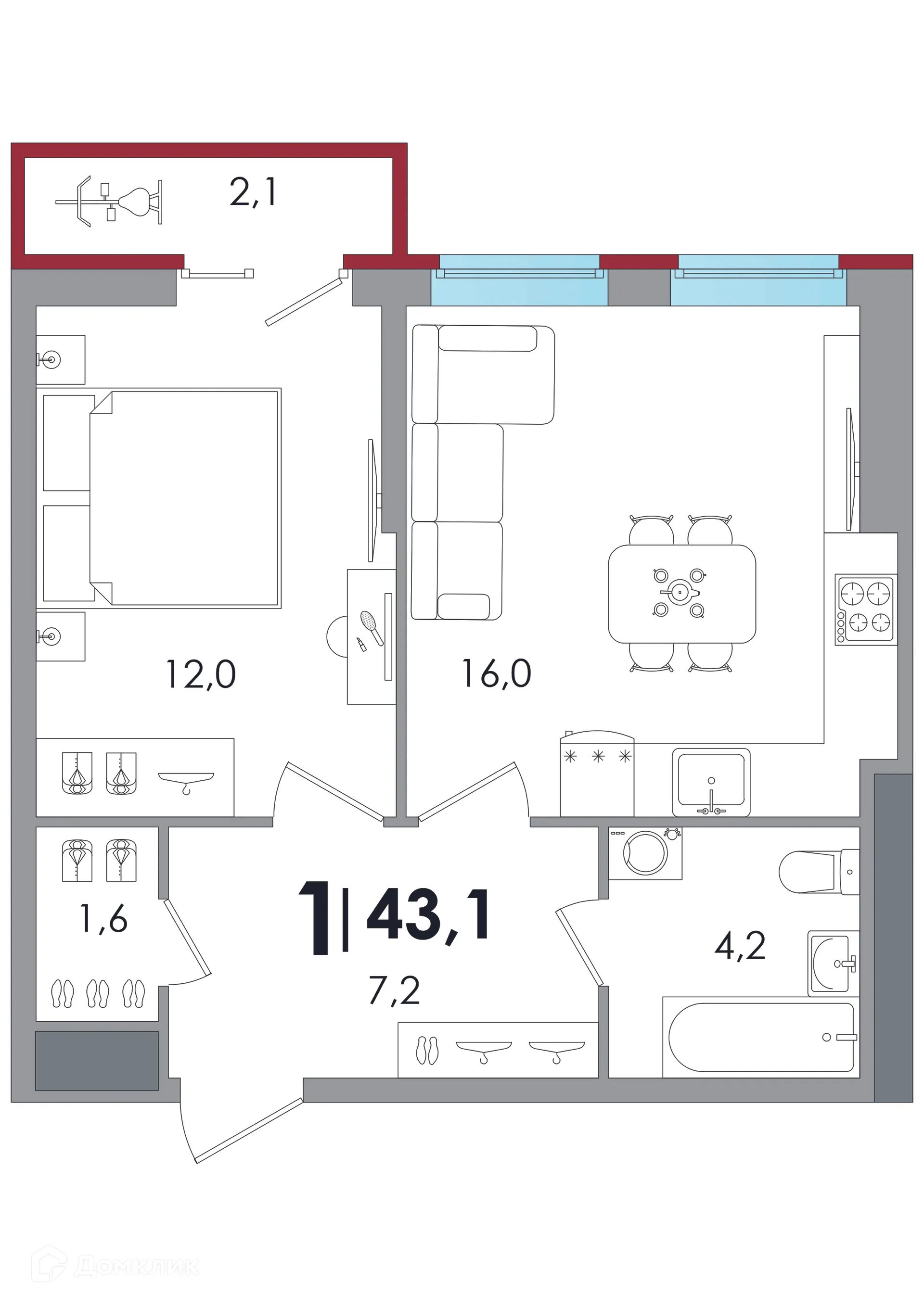 Фото квартиры в ЖК Южный