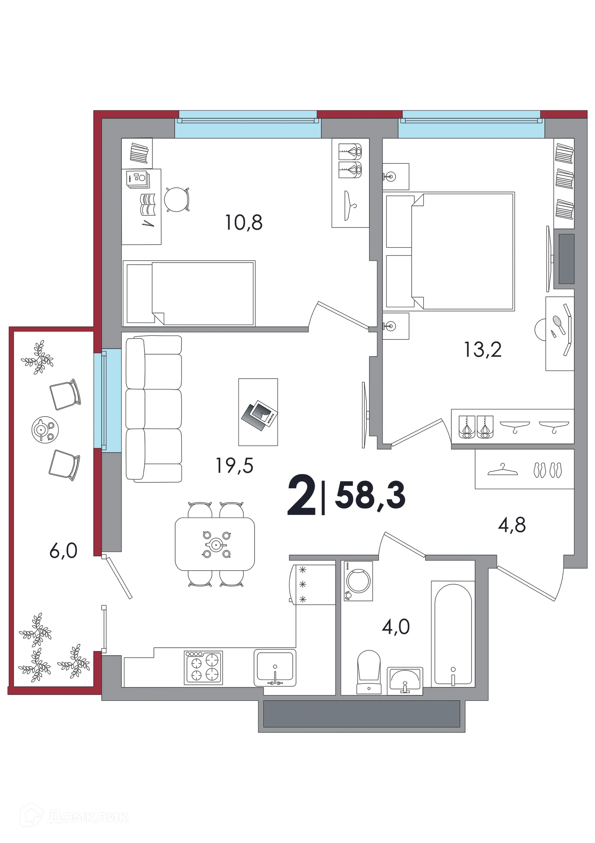 Фото квартиры в ЖК Южный