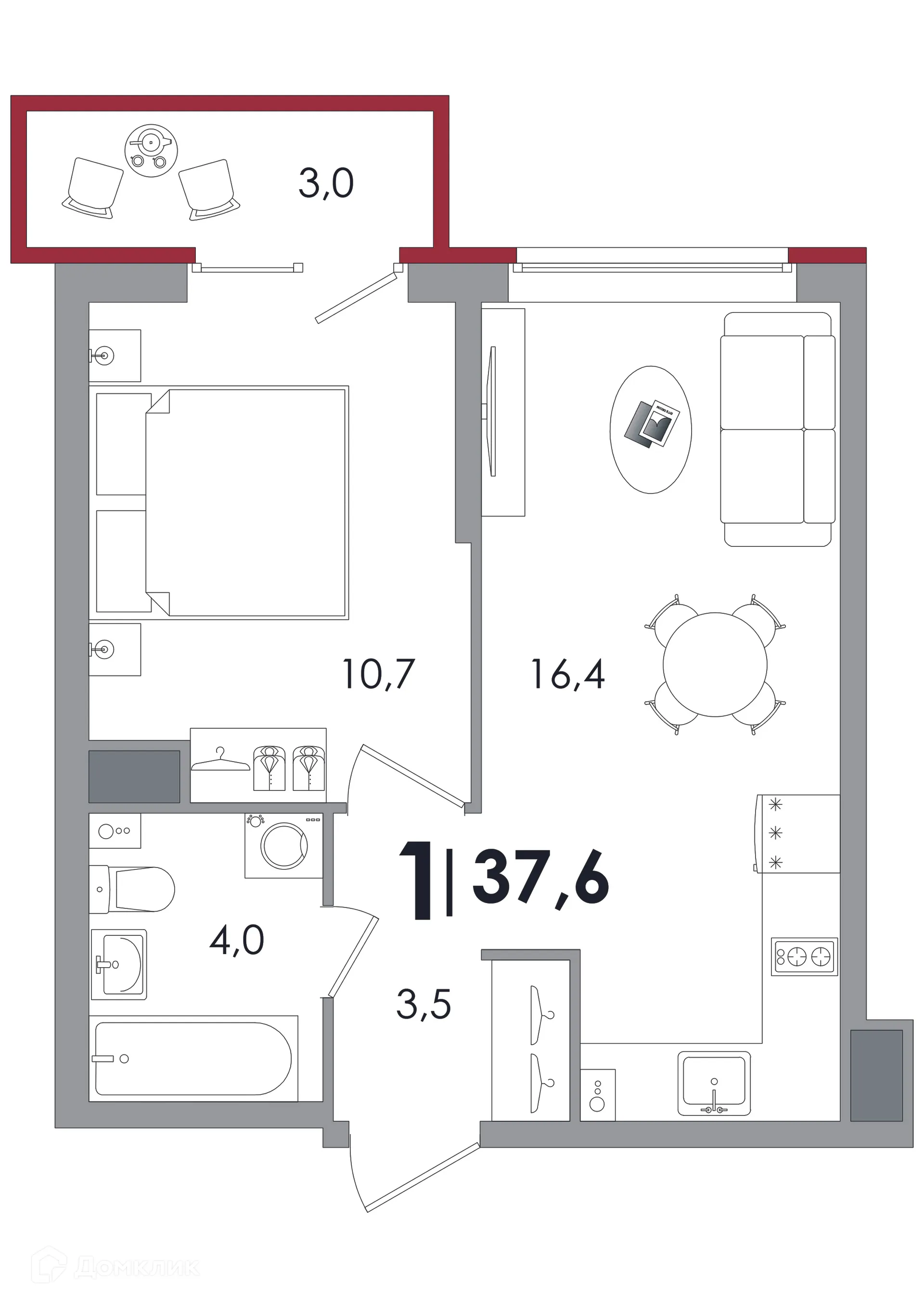 Фото квартиры в ЖК Южный