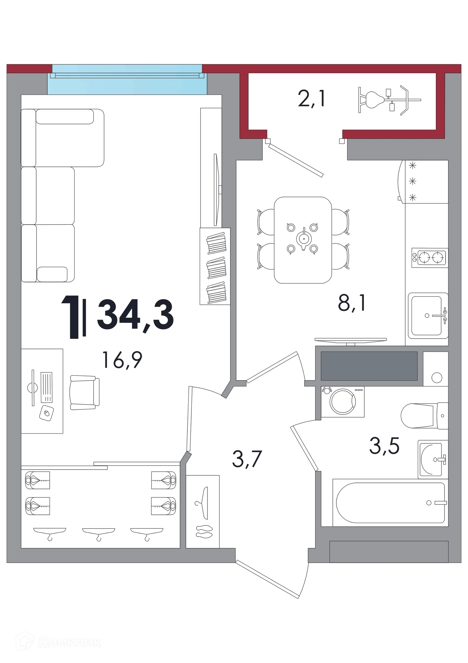 Фото квартиры в ЖК Южный