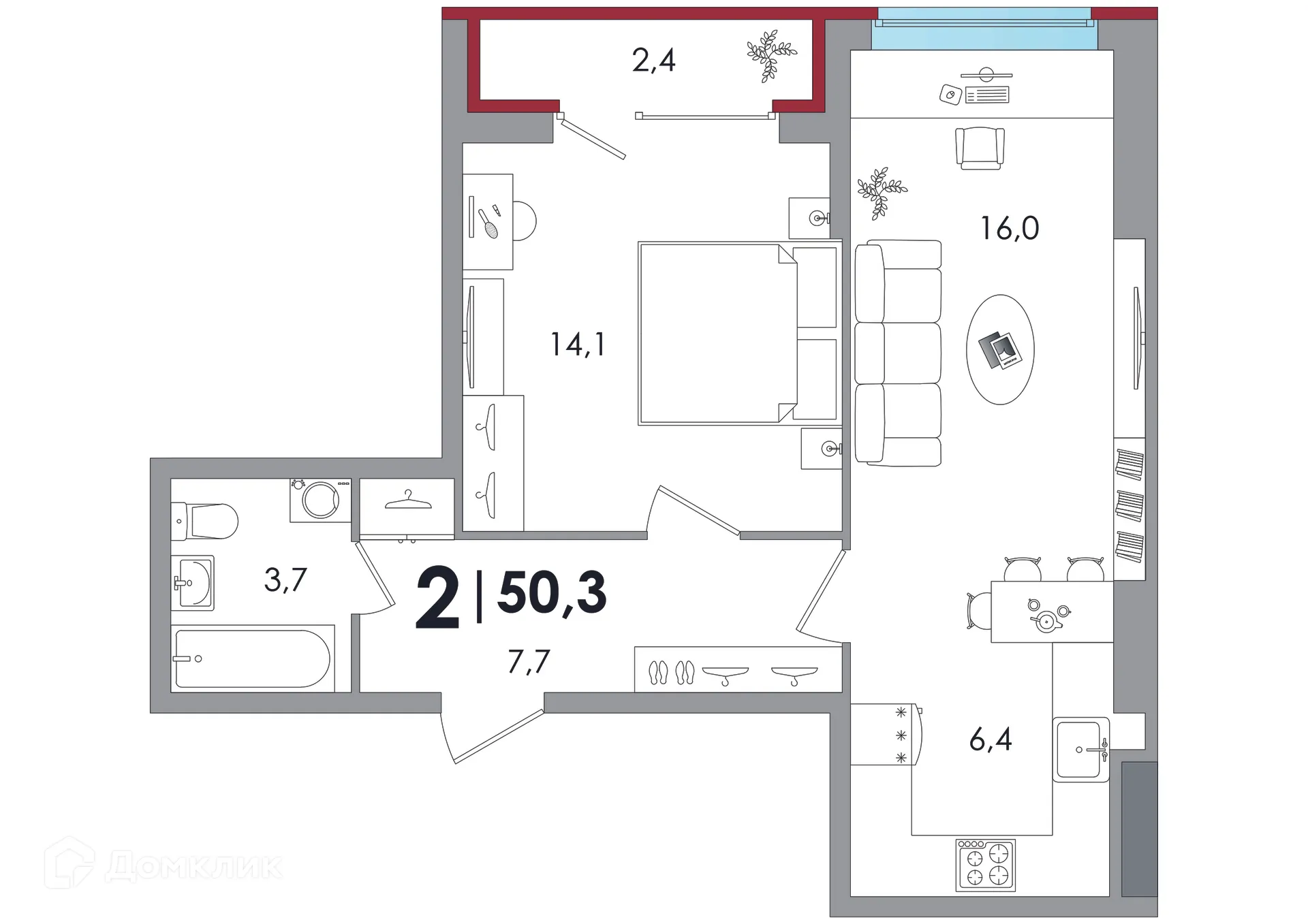 Фото квартиры в ЖК Южный