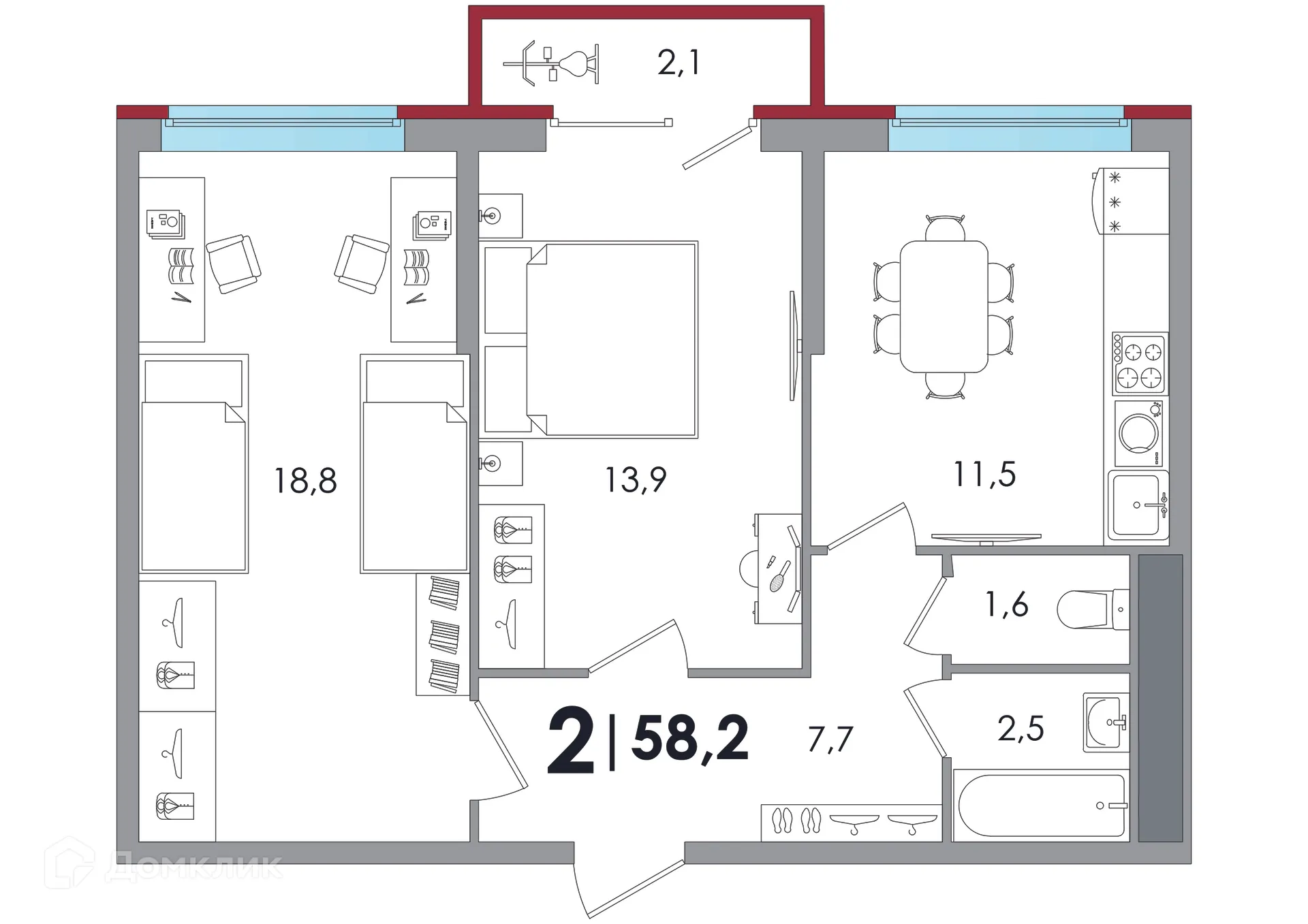 Фото квартиры в ЖК Южный