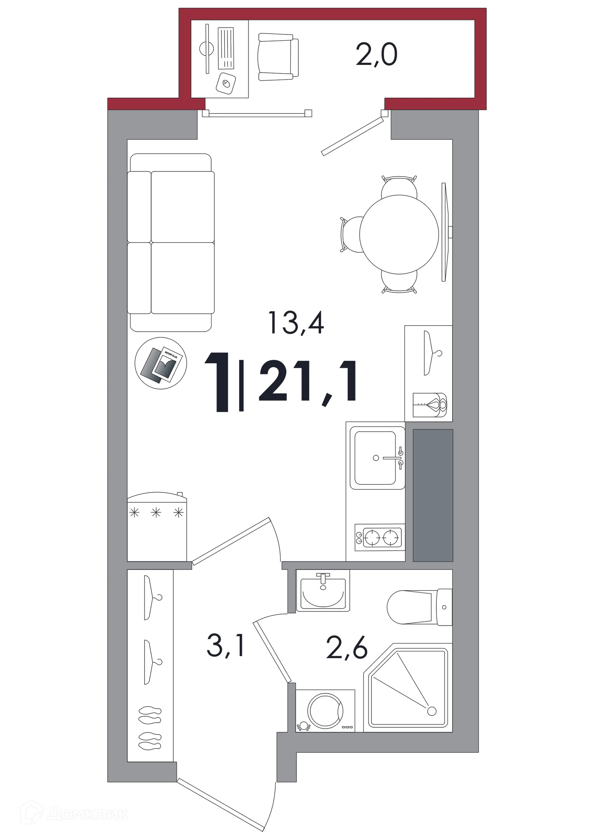 Фото квартиры в ЖК Южный