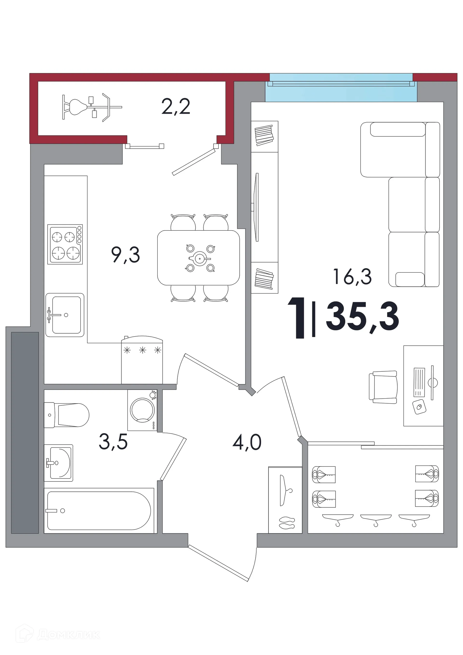 Фото квартиры в ЖК Южный