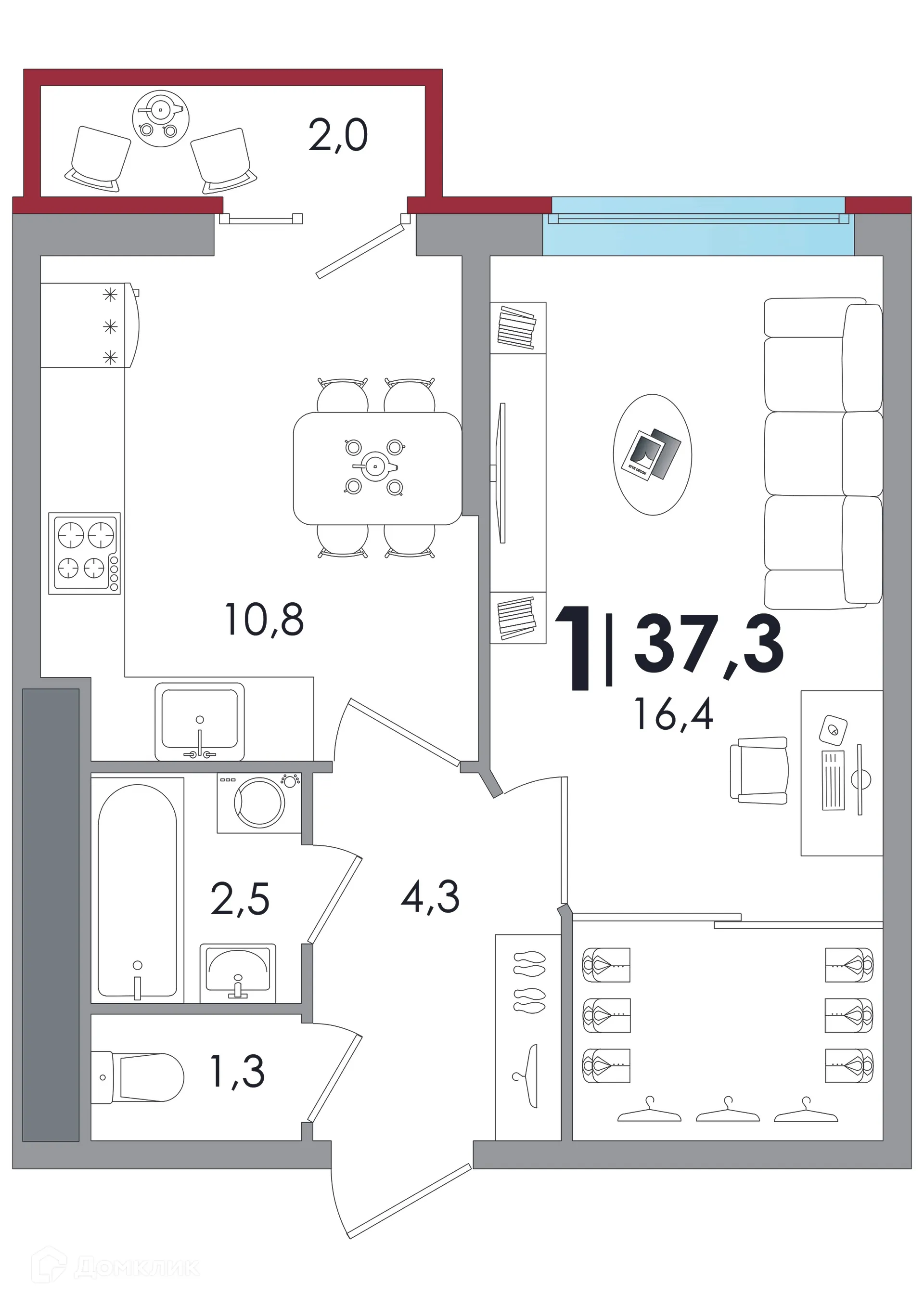 Фото квартиры в ЖК Южный