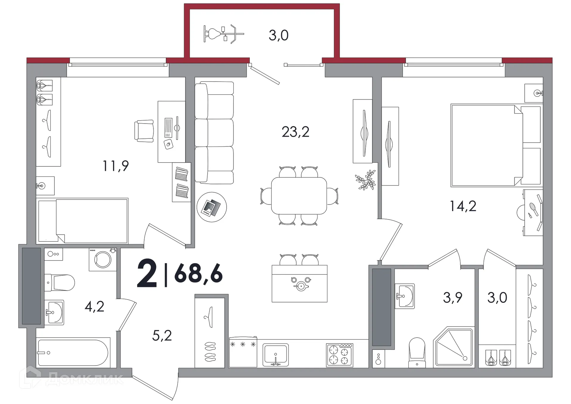 Фото квартиры в ЖК Южный