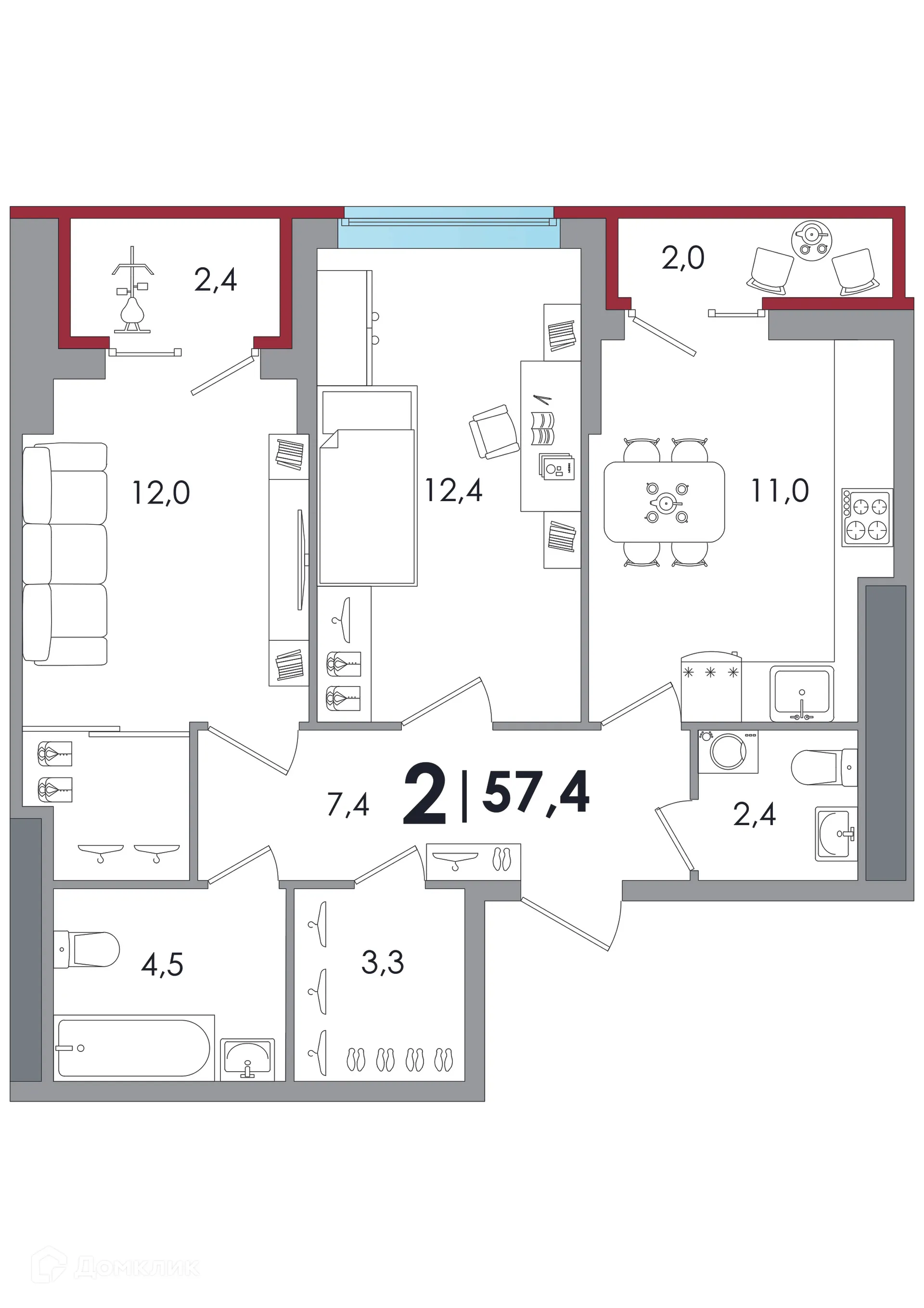 Фото квартиры в ЖК Южный