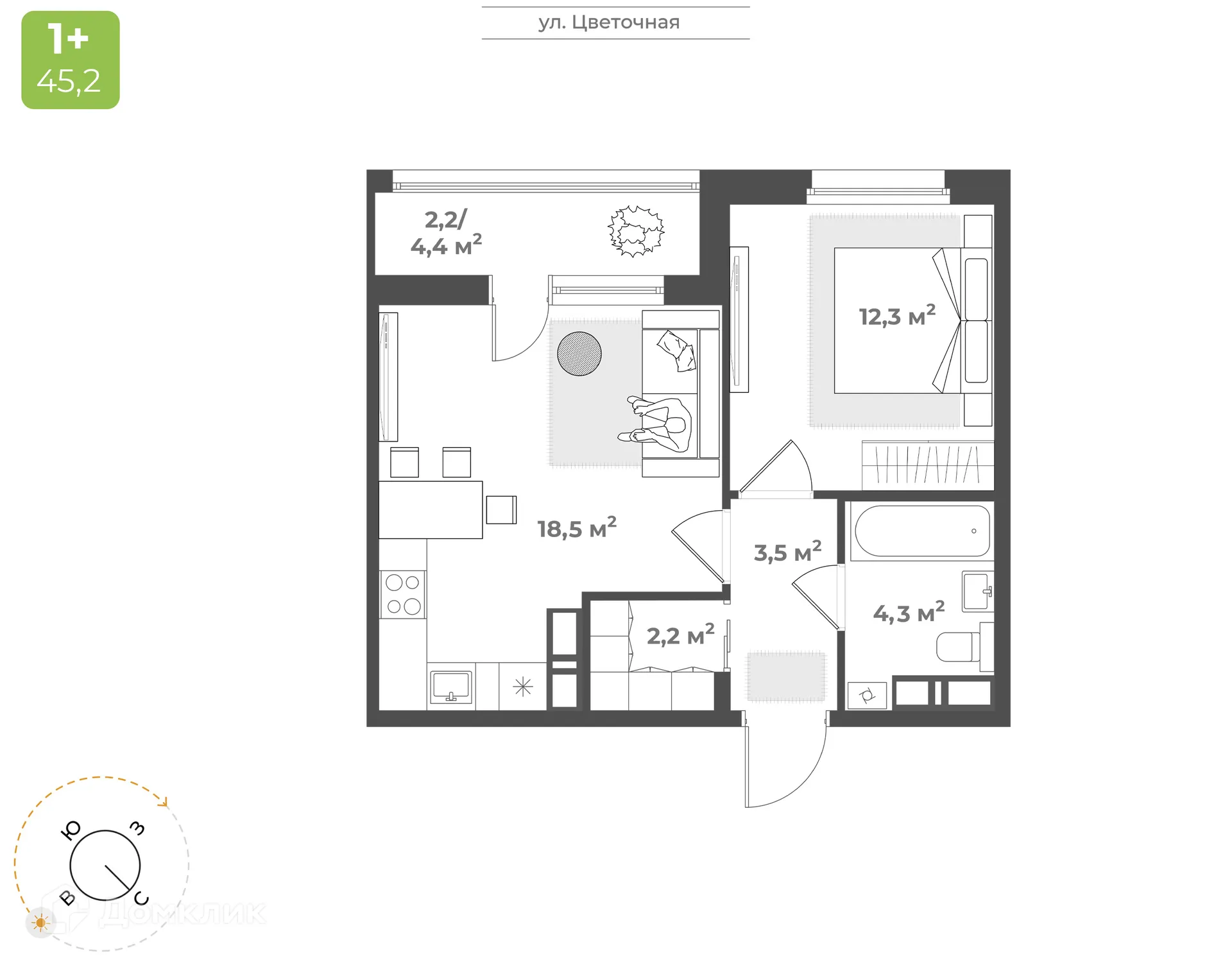Фото квартиры в ЖК "Новая Тверь"