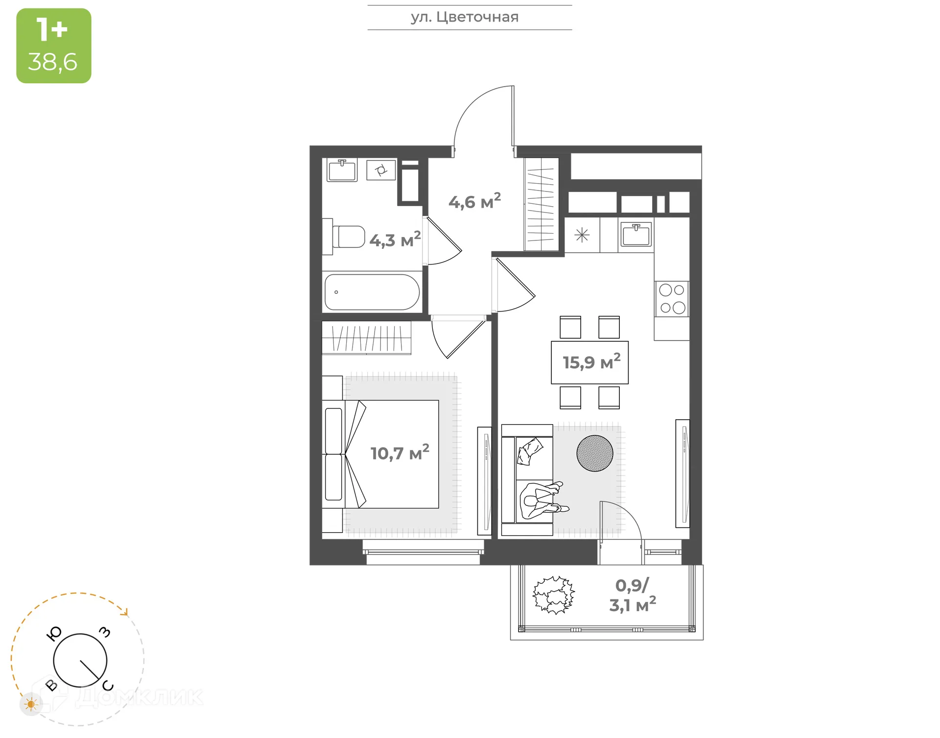 Фото квартиры в ЖК "Новая Тверь"