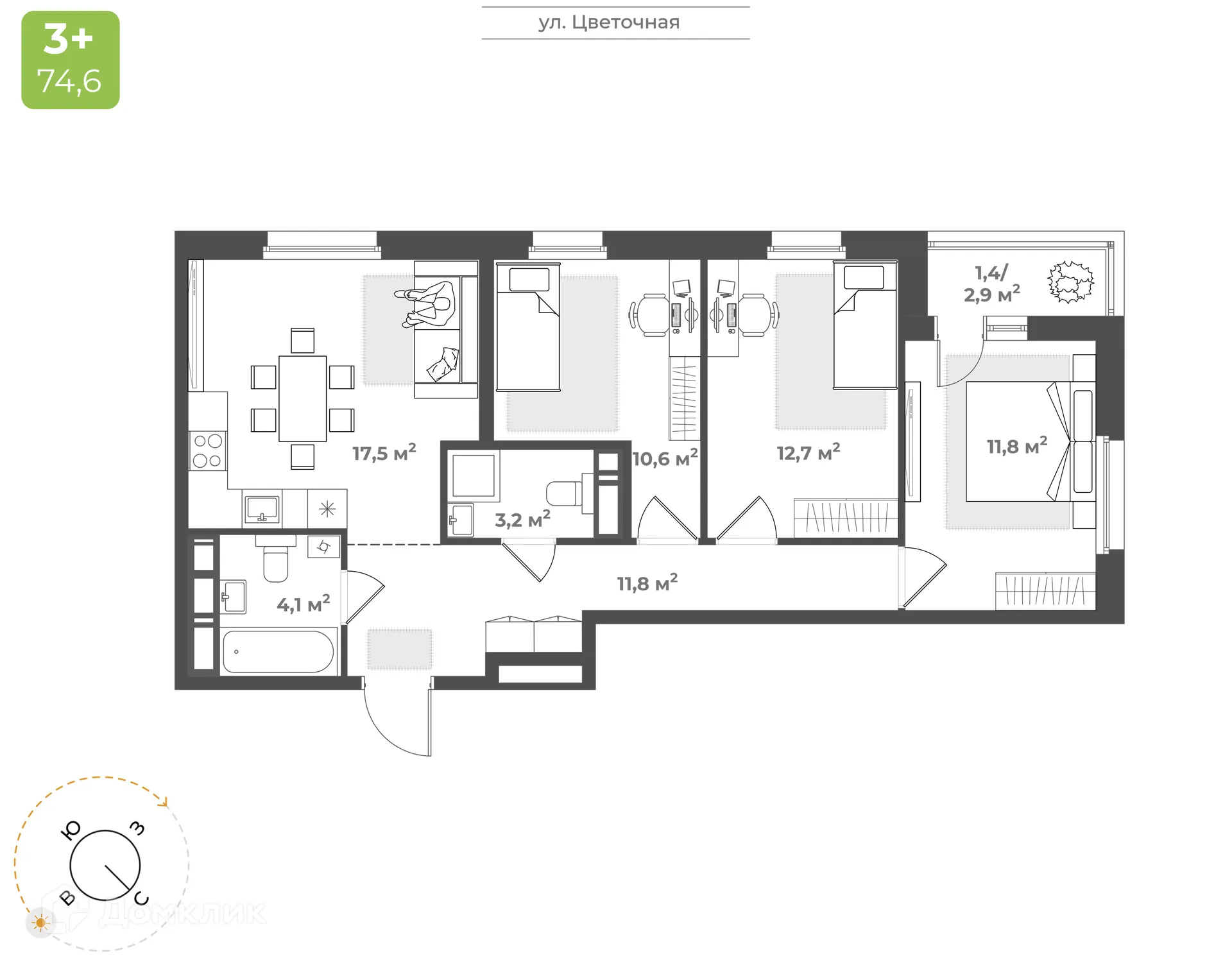 Фото квартиры в ЖК "Новая Тверь"