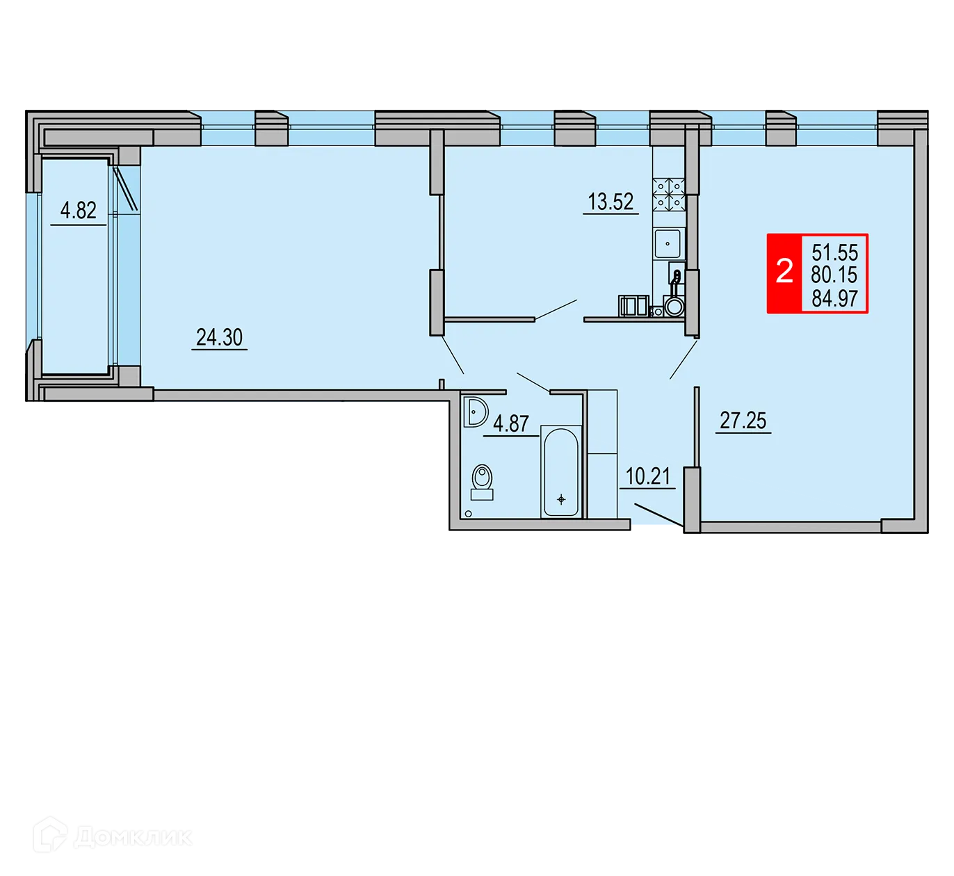 Фото квартиры в ЖК Заволжский Берег"