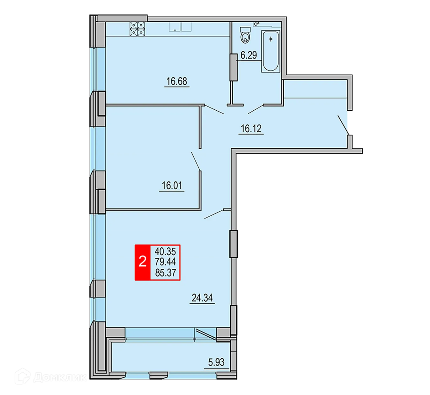 Фото квартиры в ЖК Заволжский Берег"
