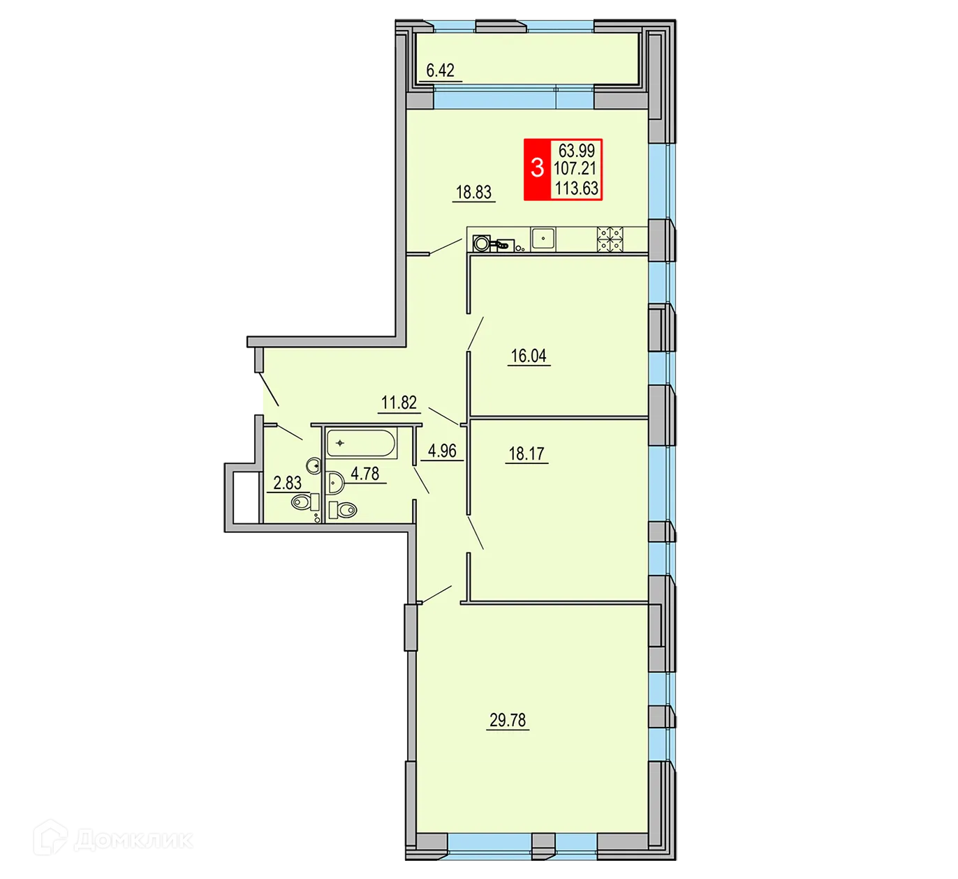 Фото квартиры в ЖК Заволжский Берег"