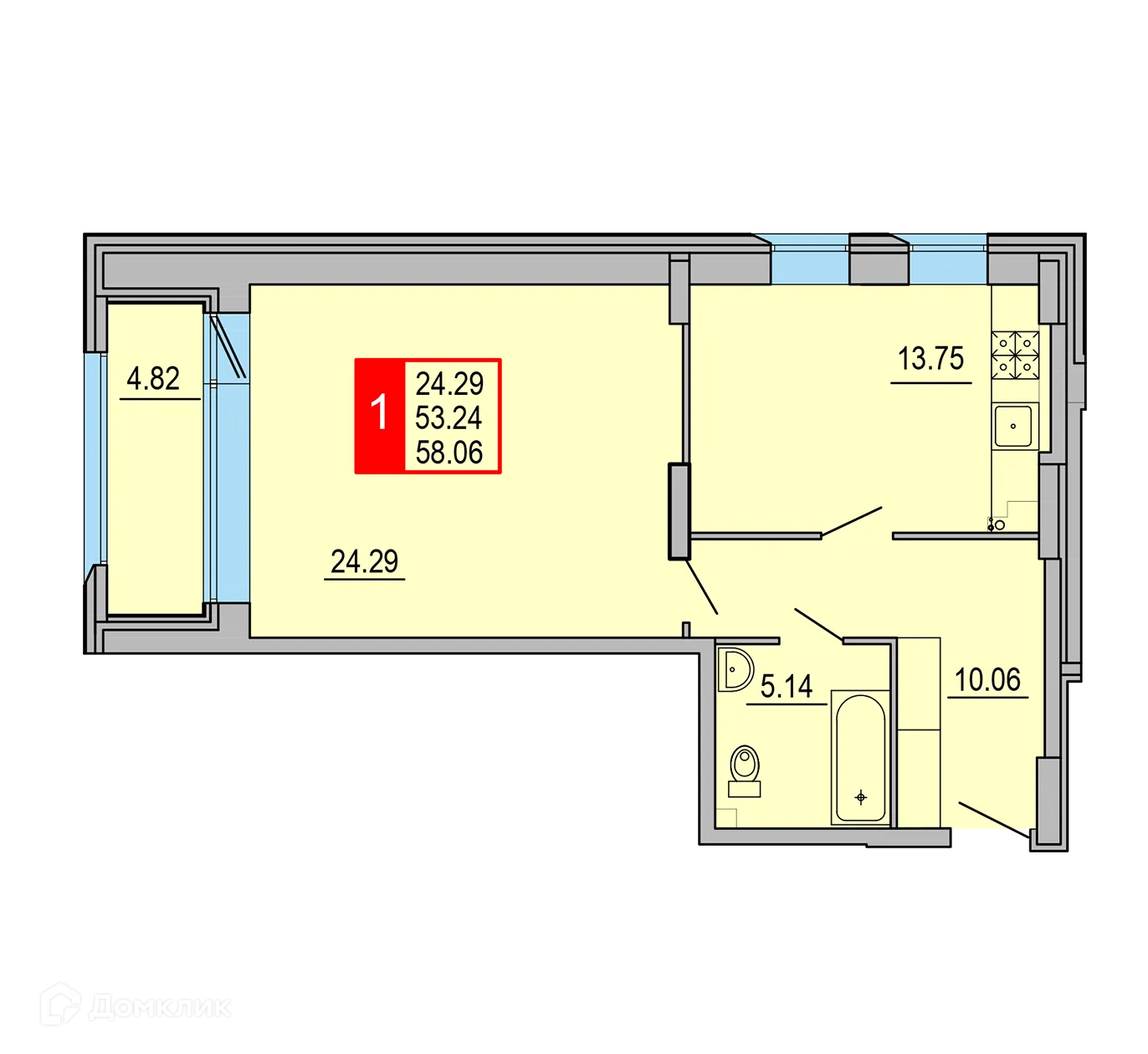 Фото квартиры в ЖК Заволжский Берег"