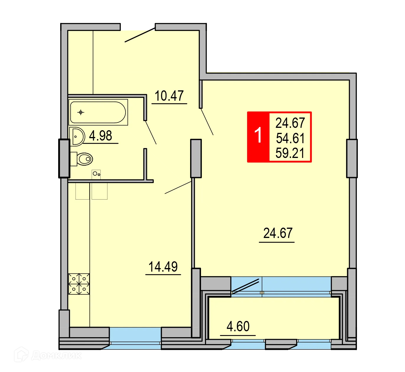 Фото квартиры в ЖК Заволжский Берег"