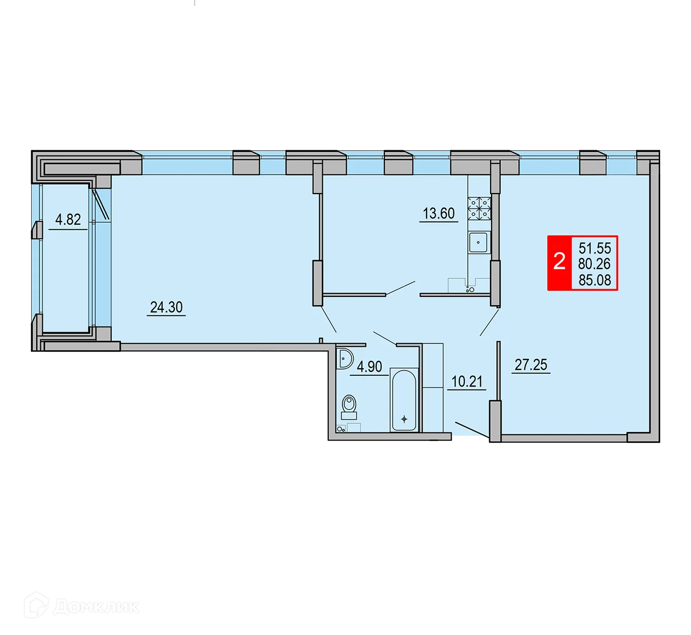 Фото квартиры в ЖК Заволжский Берег"