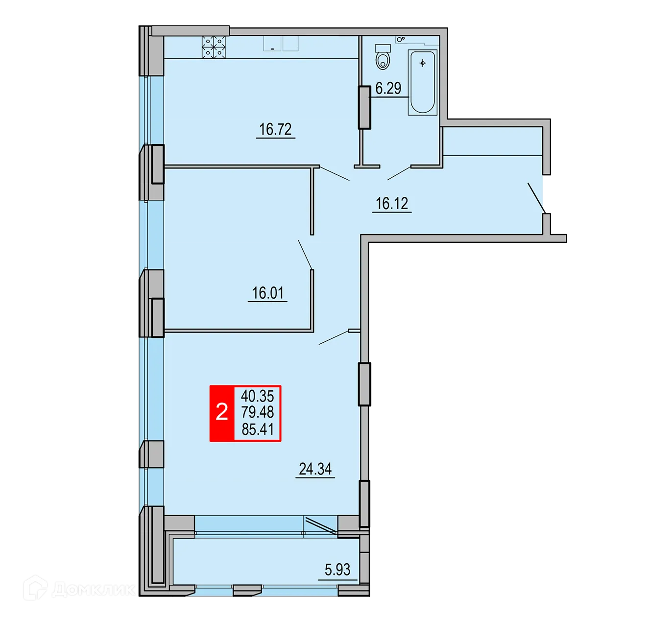 Фото квартиры в ЖК Заволжский Берег"
