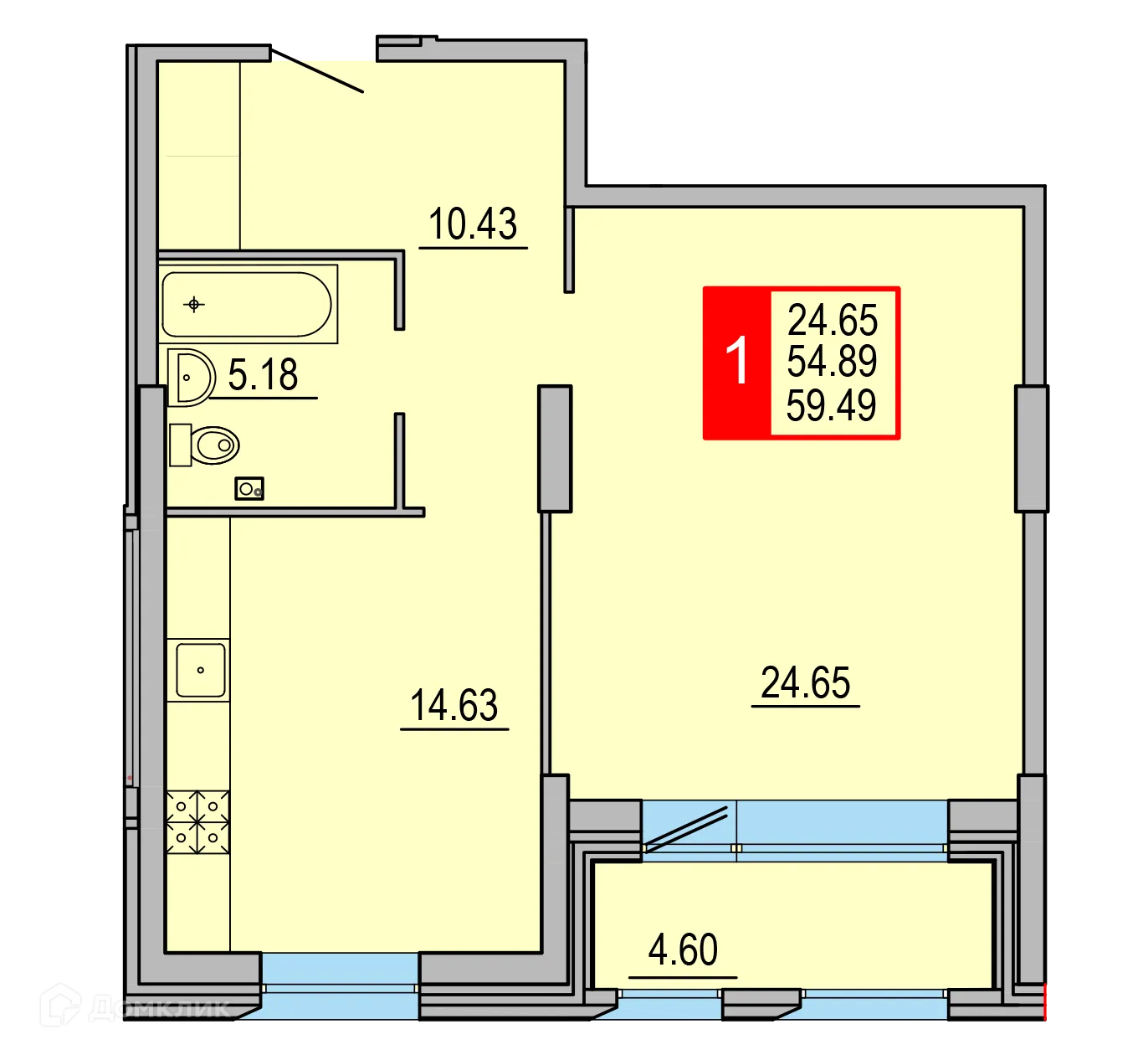 Фото квартиры в ЖК Заволжский Берег"