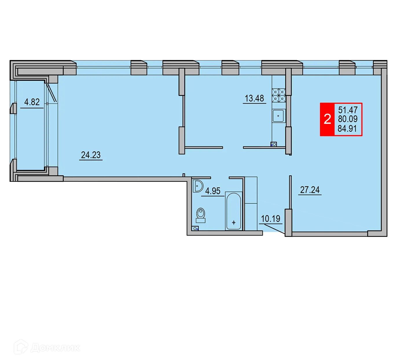 Фото квартиры в ЖК Заволжский Берег"