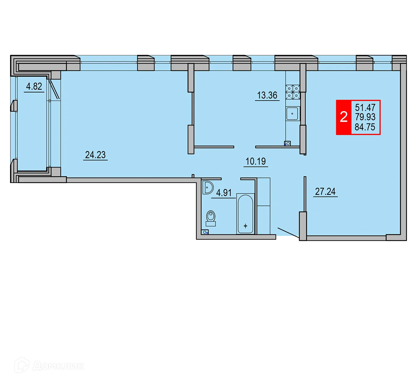 Фото квартиры в ЖК Заволжский Берег"