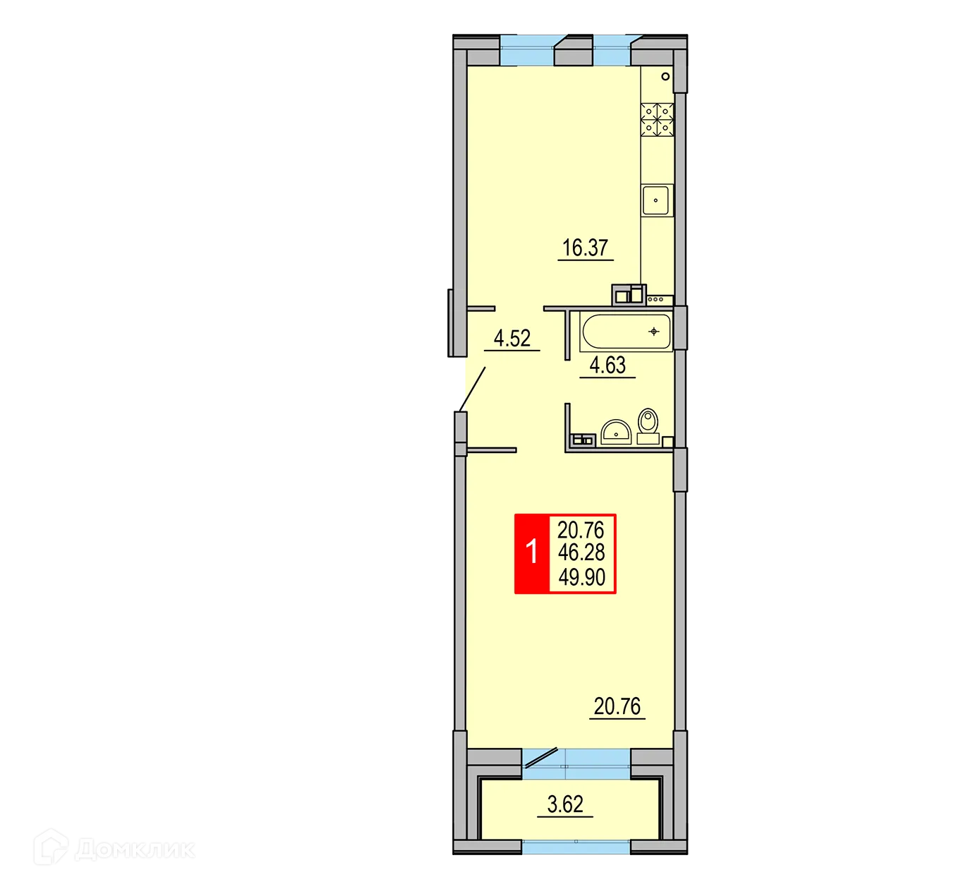 Фото квартиры в ЖК Заволжский Берег"