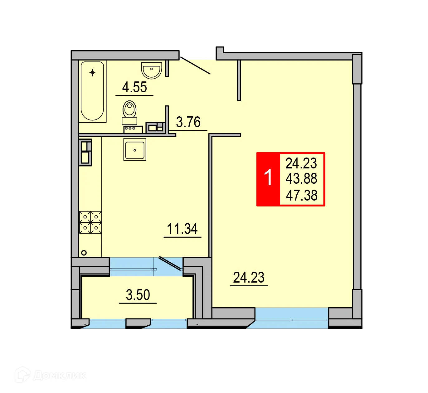 Фото квартиры в ЖК Заволжский Берег"