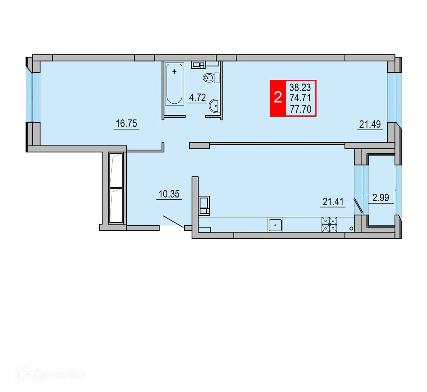Фото квартиры в ЖК Заволжский Берег"