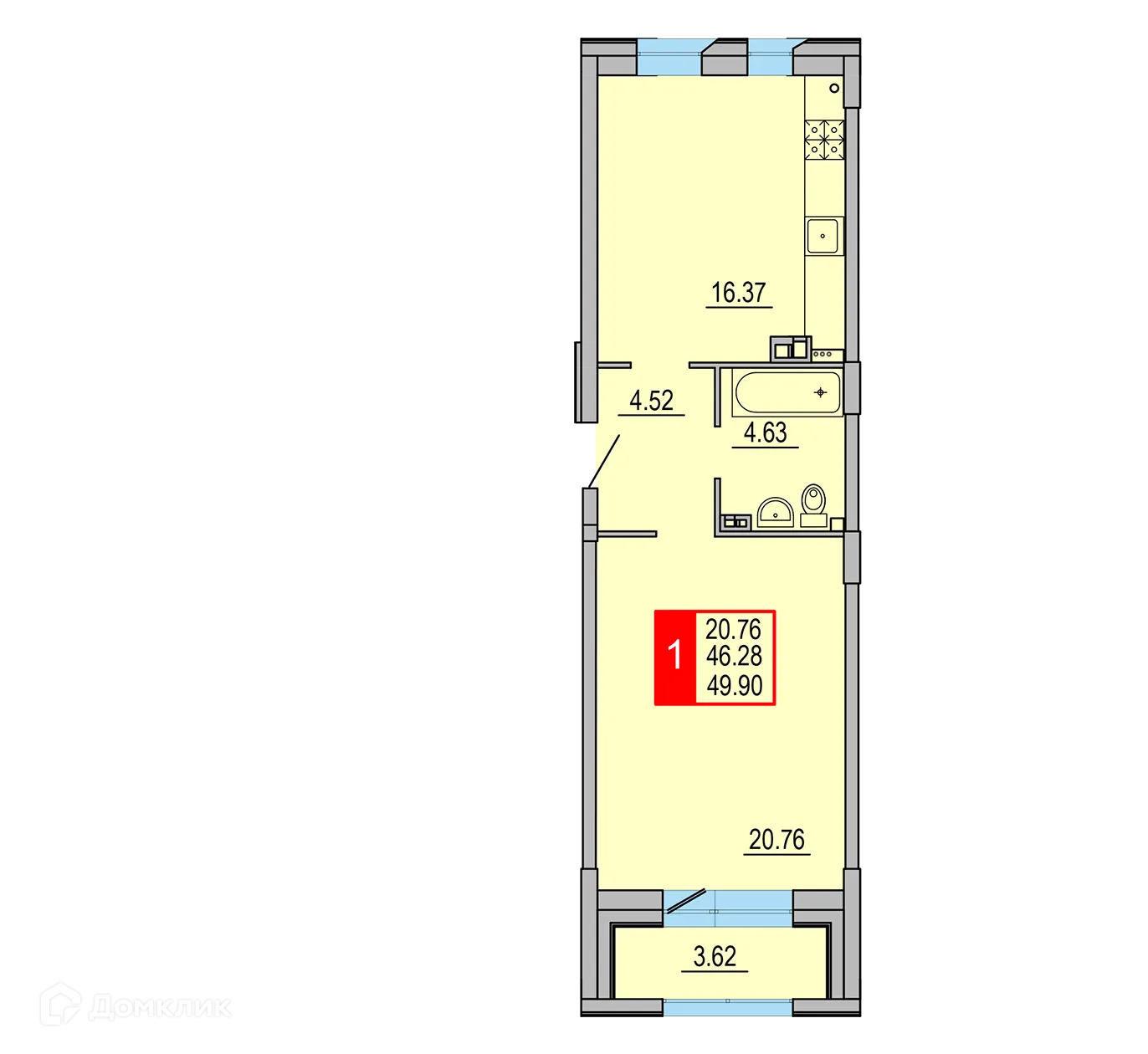 Фото квартиры в ЖК Заволжский Берег"