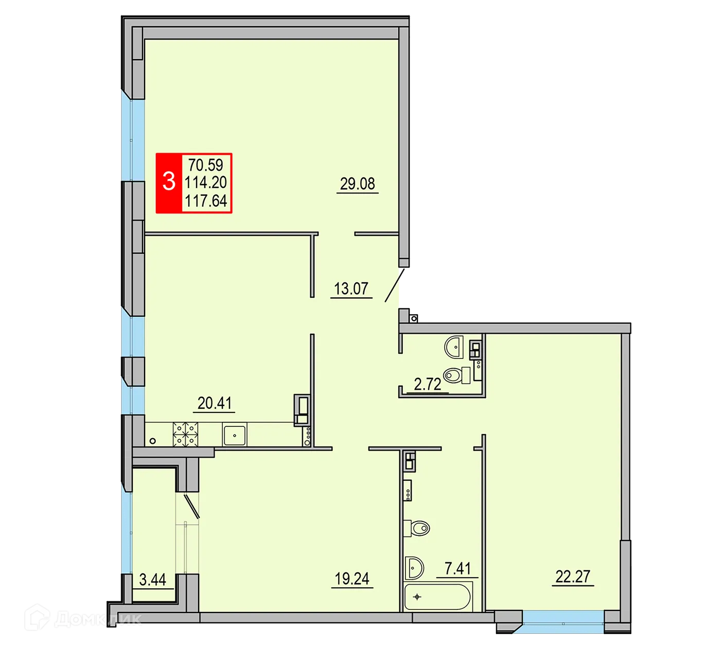 Фото квартиры в ЖК Заволжский Берег"