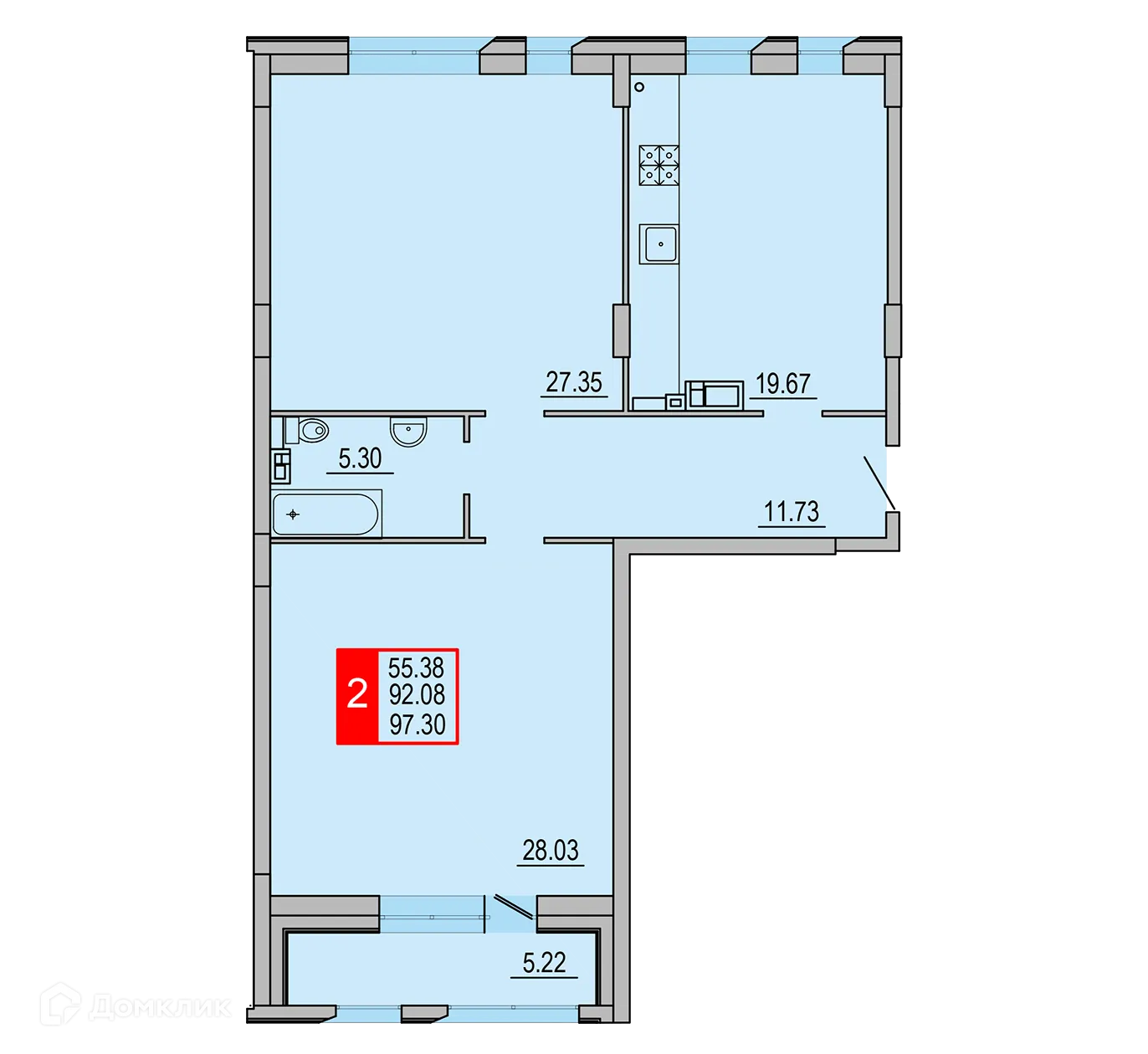 Фото квартиры в ЖК Заволжский Берег"