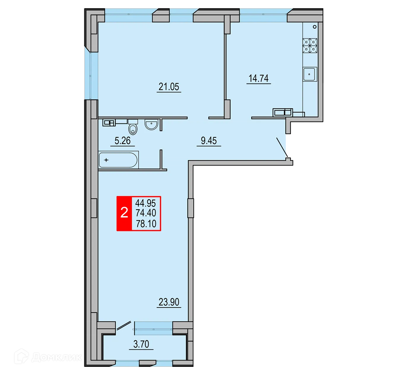 Фото квартиры в ЖК Заволжский Берег"