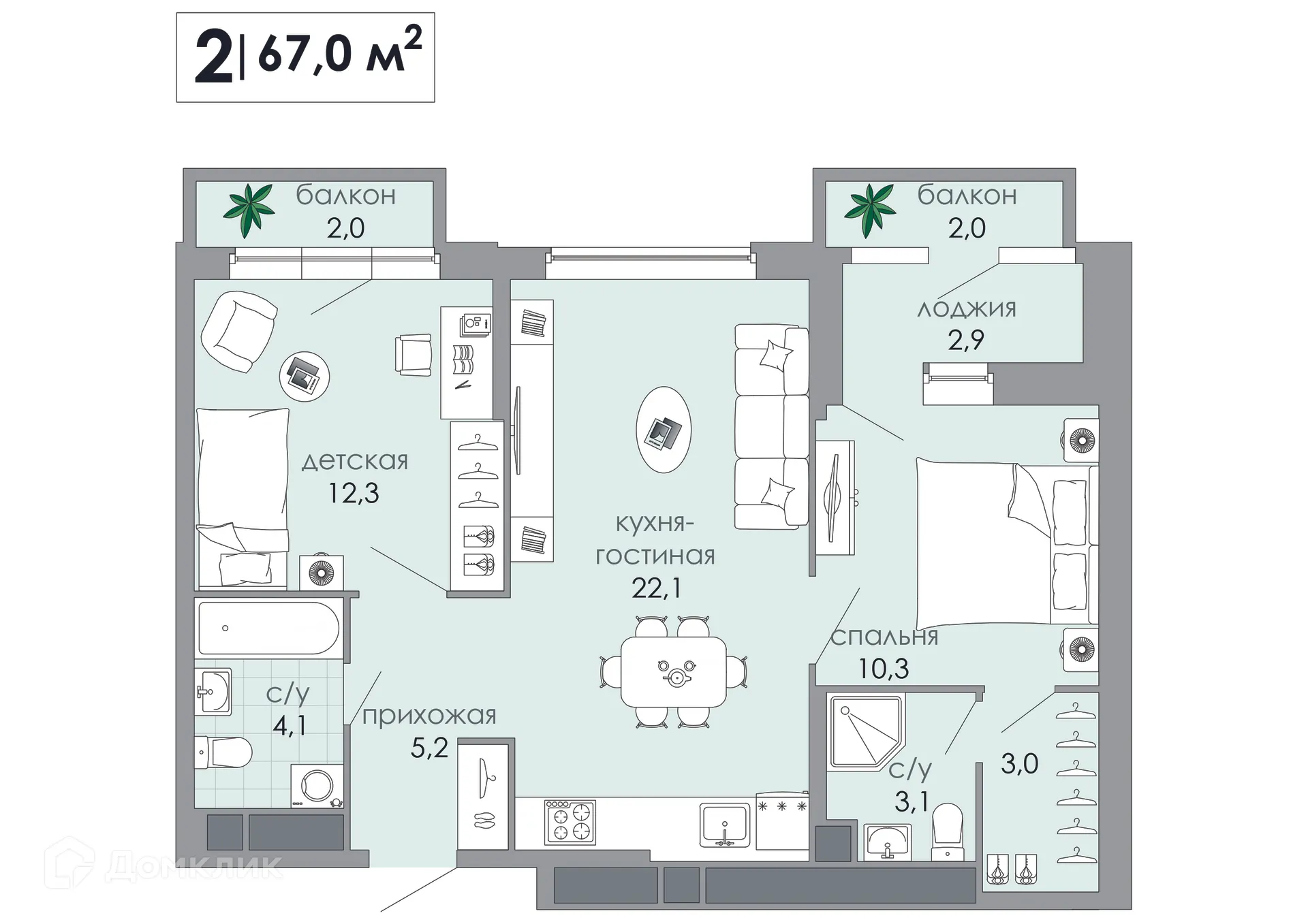 Фото квартиры в ЖК ТОТ