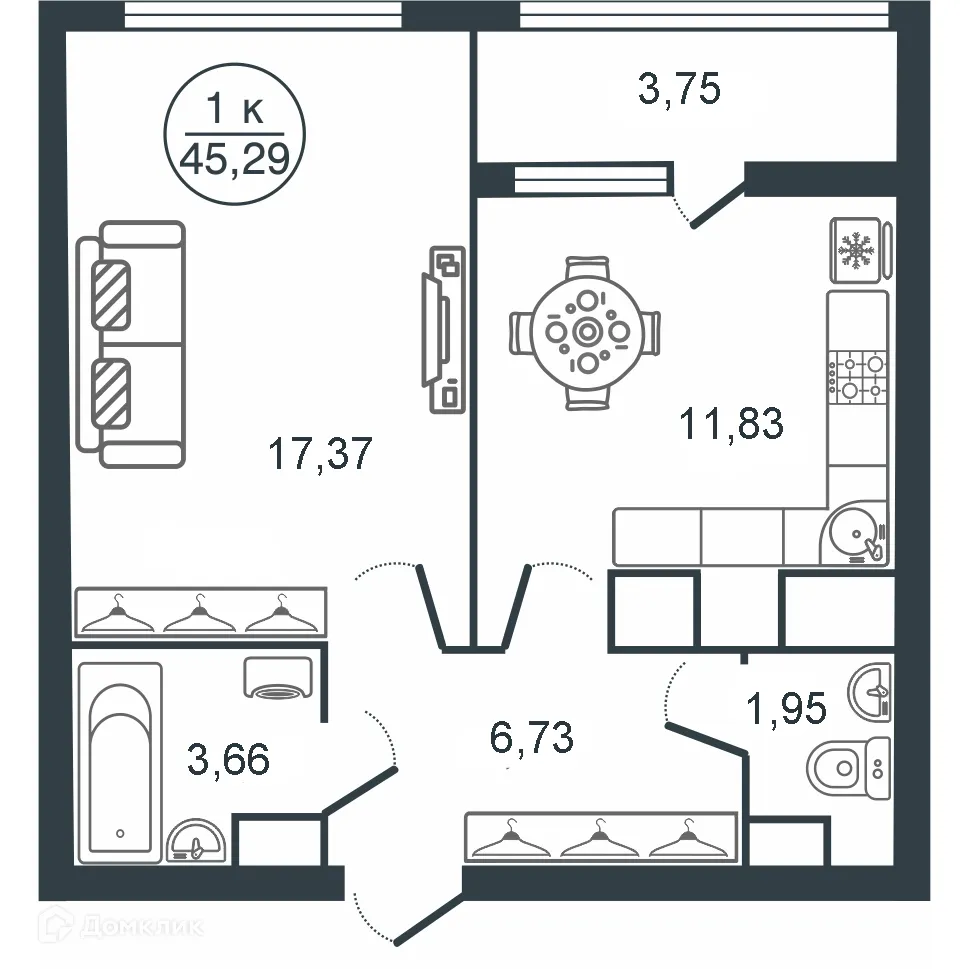 Фото квартиры в ЖК "Botanica (Ботаника)"