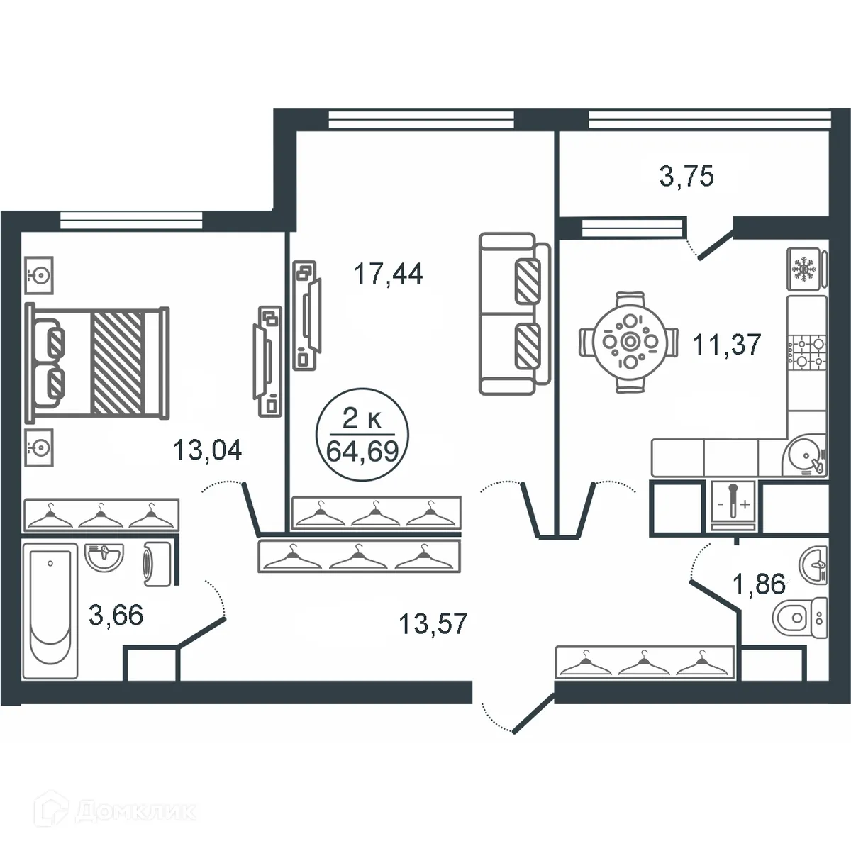 Фото квартиры в ЖК "Botanica (Ботаника)"