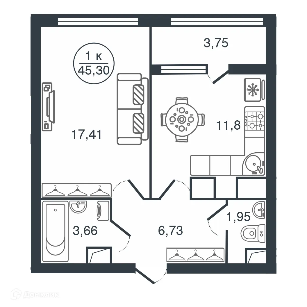 Фото квартиры в ЖК "Botanica (Ботаника)"