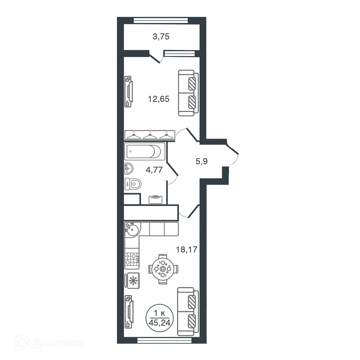 Фото квартиры в ЖК "Botanica (Ботаника)"